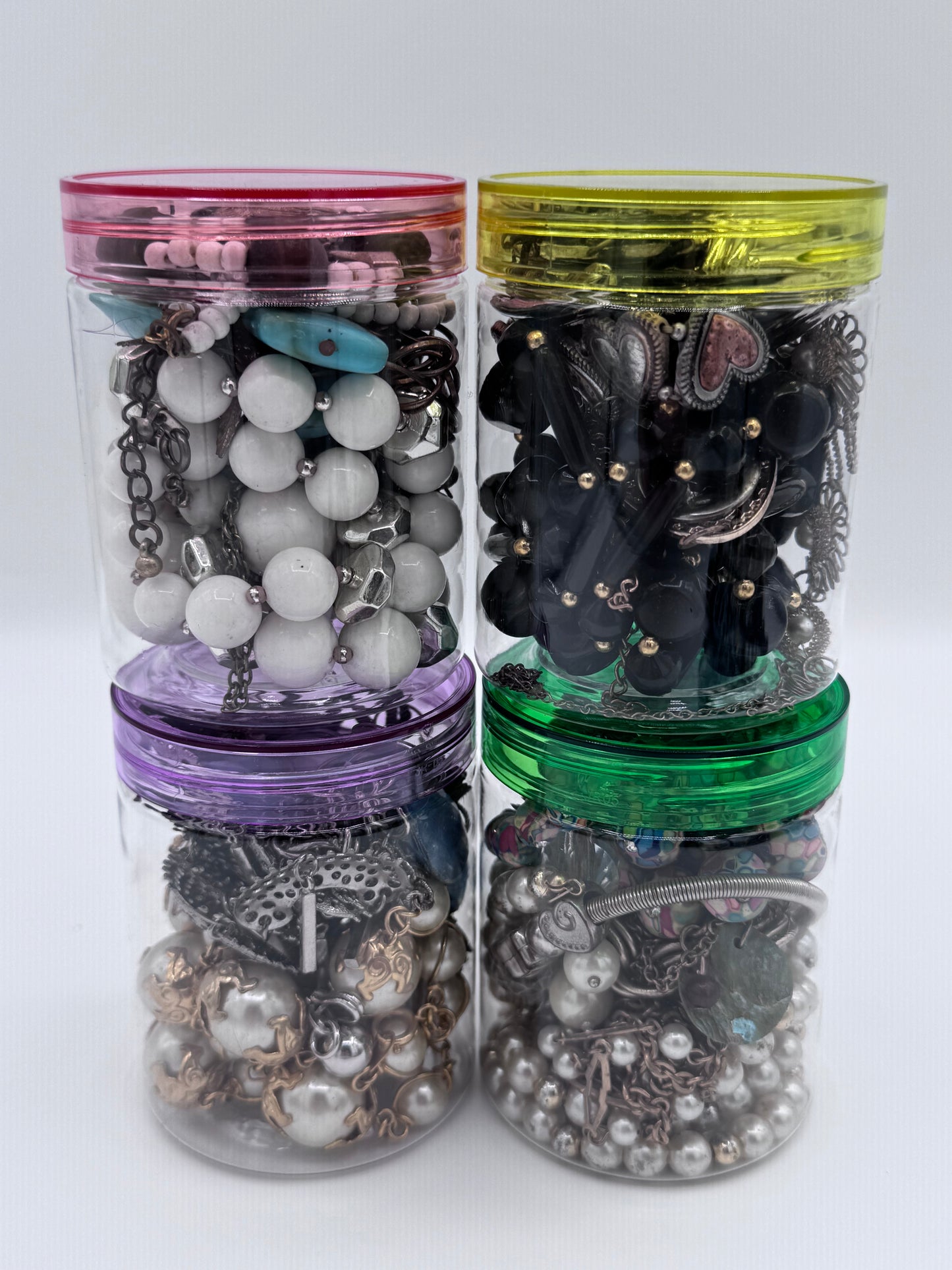 Mystery Mixed Jewelry Jar 8oz Plus MORE Vintage Bulky Items