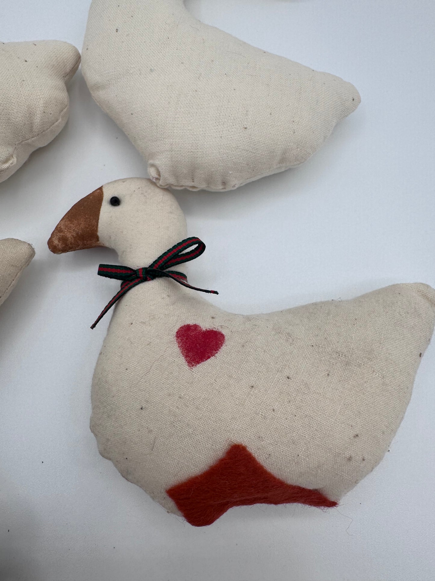 Set of 5 Fabric Ducks and Birds Blank For Crafts