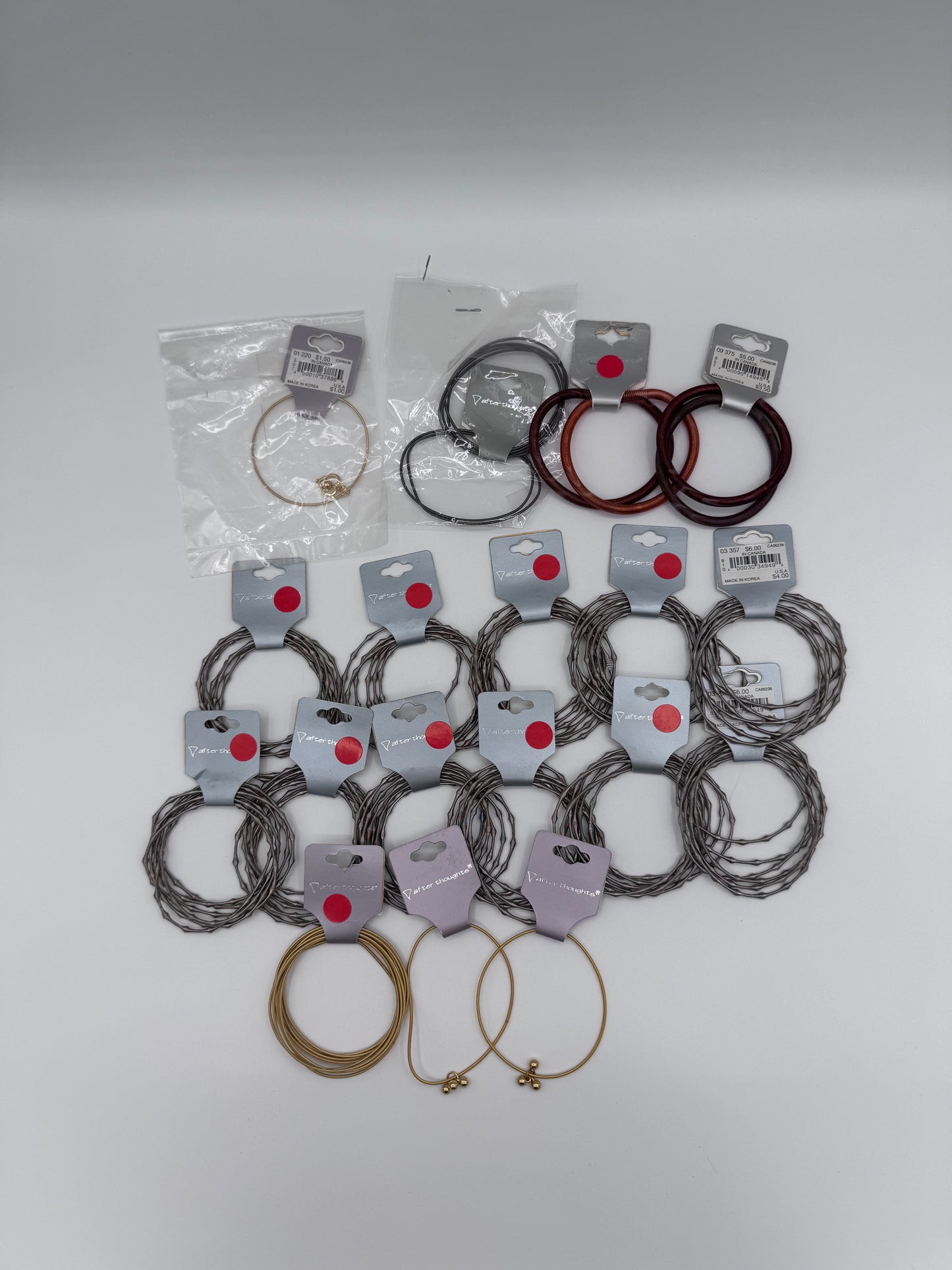 Set of 18 Bracelet Stretchy Costume Jewelry Vintage After Thoughts