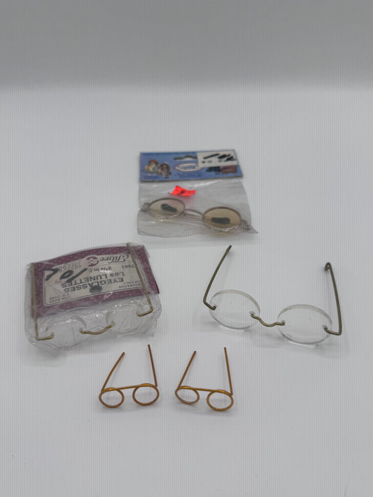 Set of 5 Various Size Doll Glasses Accessories for Doll Making