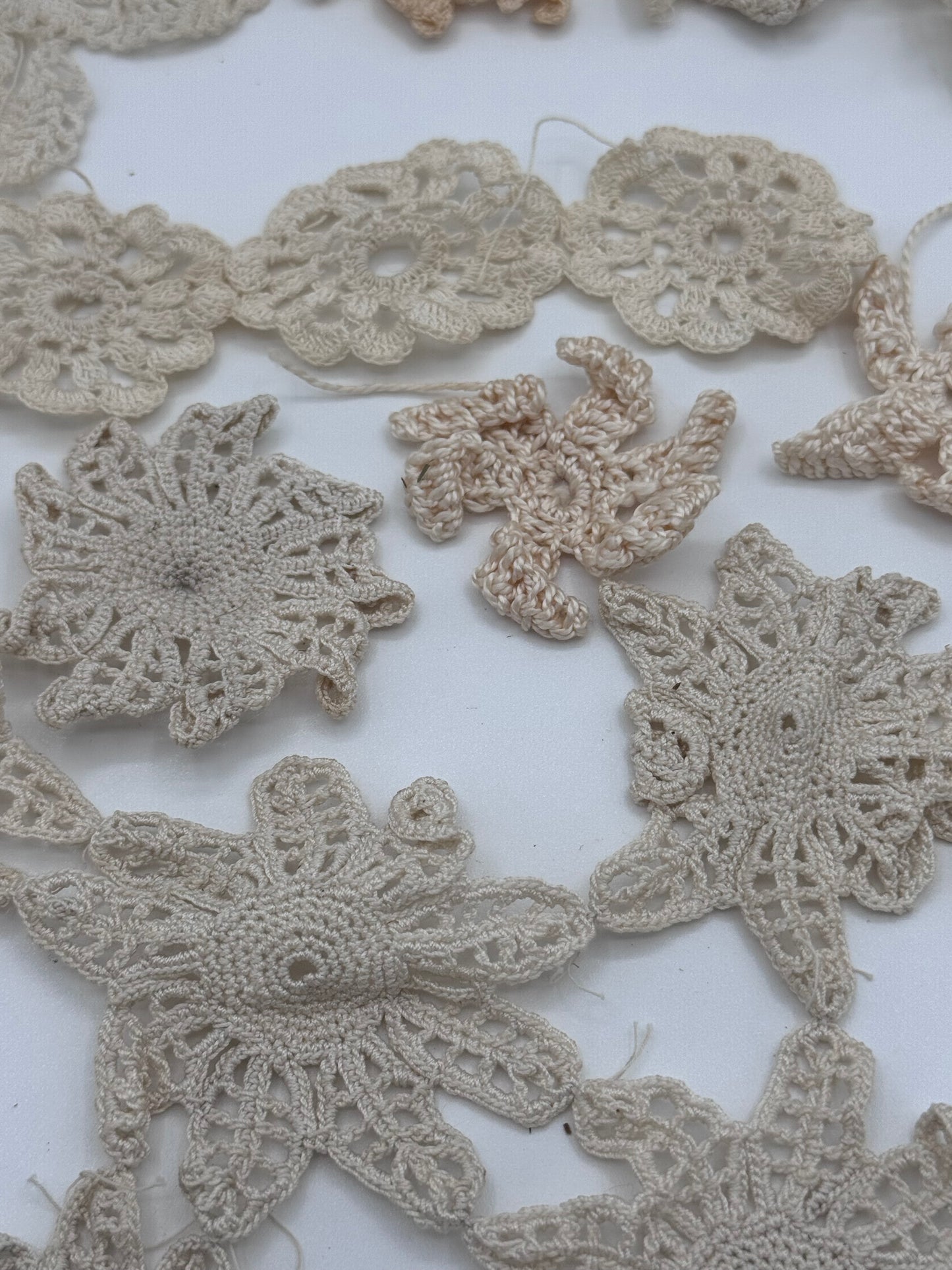Set of Knitted Handmade Vintage Patches Sew-On Appliques