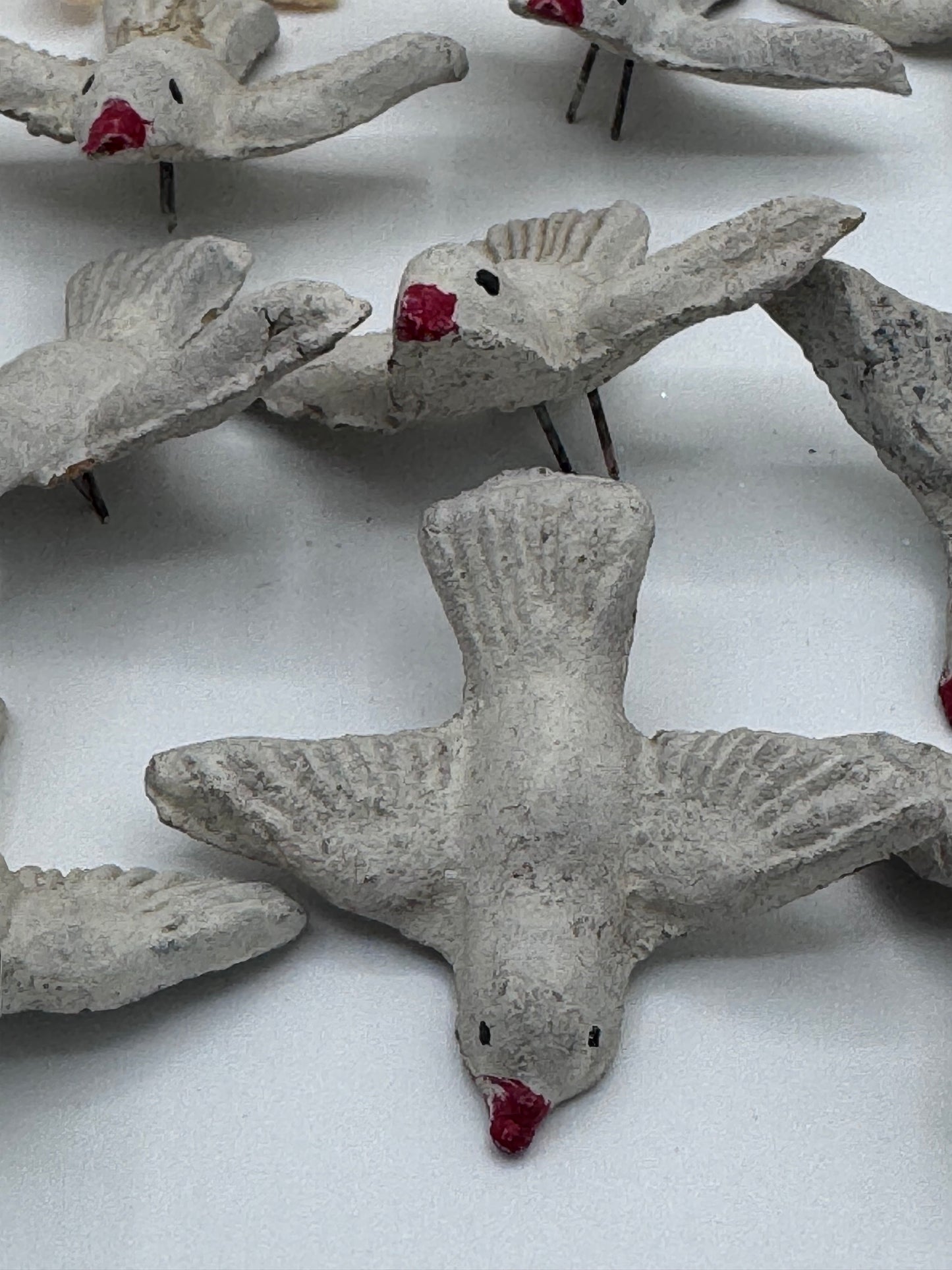 Set of 28 Small Ceramic Seagull and Sparkle Generic Birds For Crafts