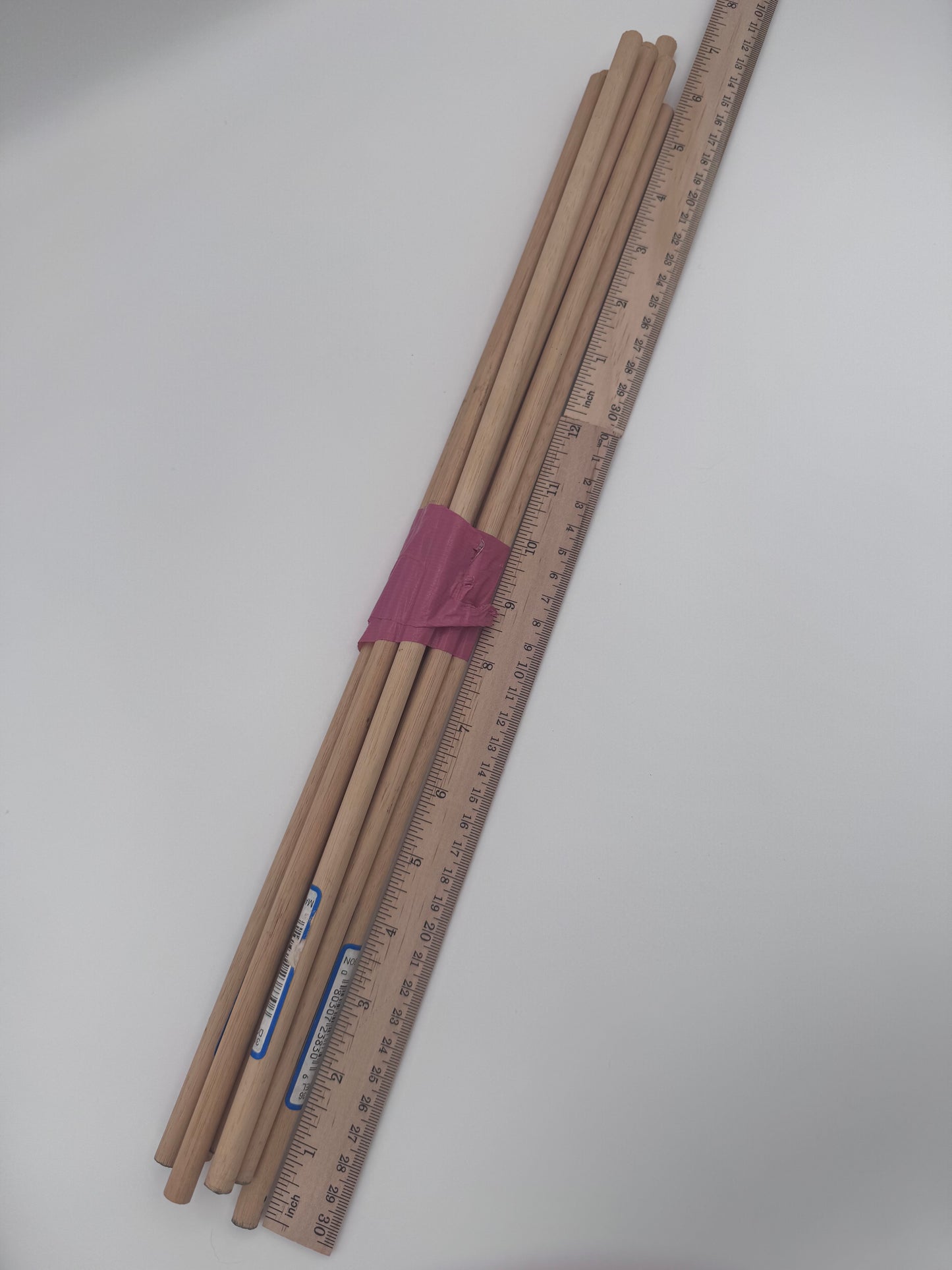 Pack of 8 3/8 inch Wood Dowels