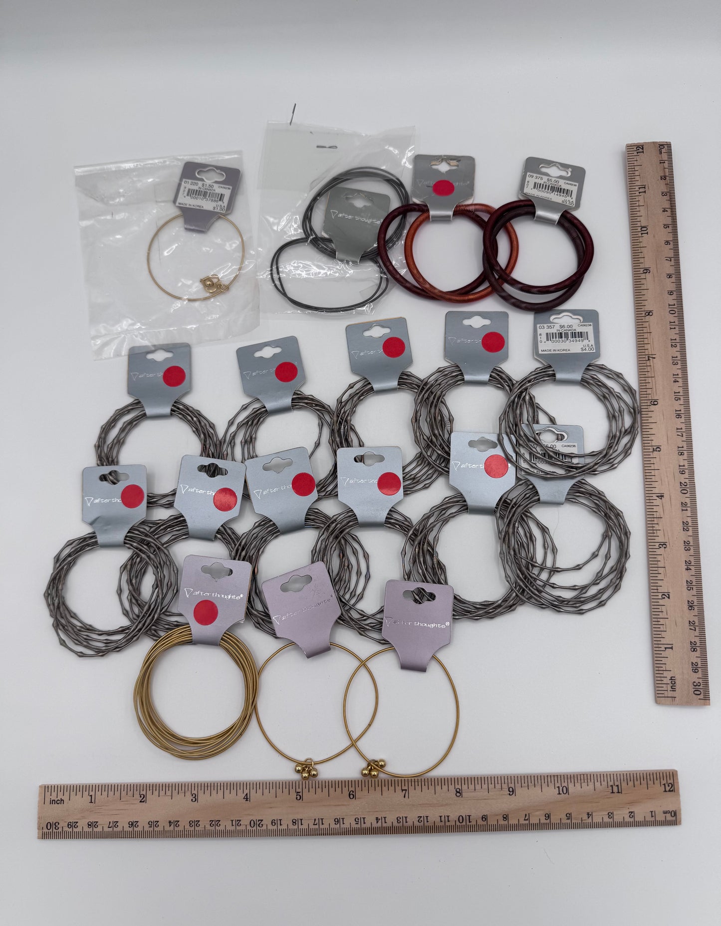 Set of 18 Bracelet Stretchy Costume Jewelry Vintage After Thoughts
