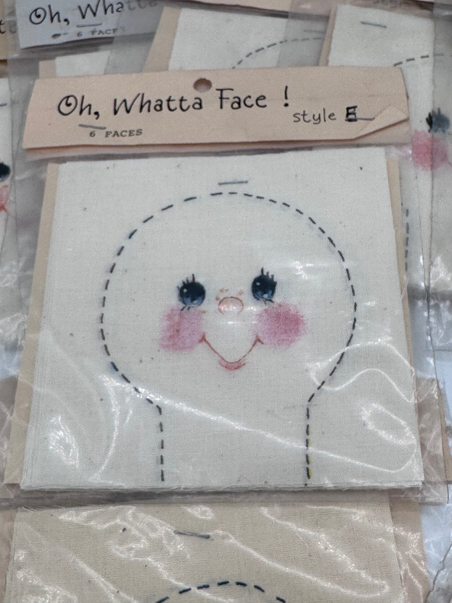 Set of 66 Doll or Puppet Face 1991 Vintage Cutout Oh Whatta Face