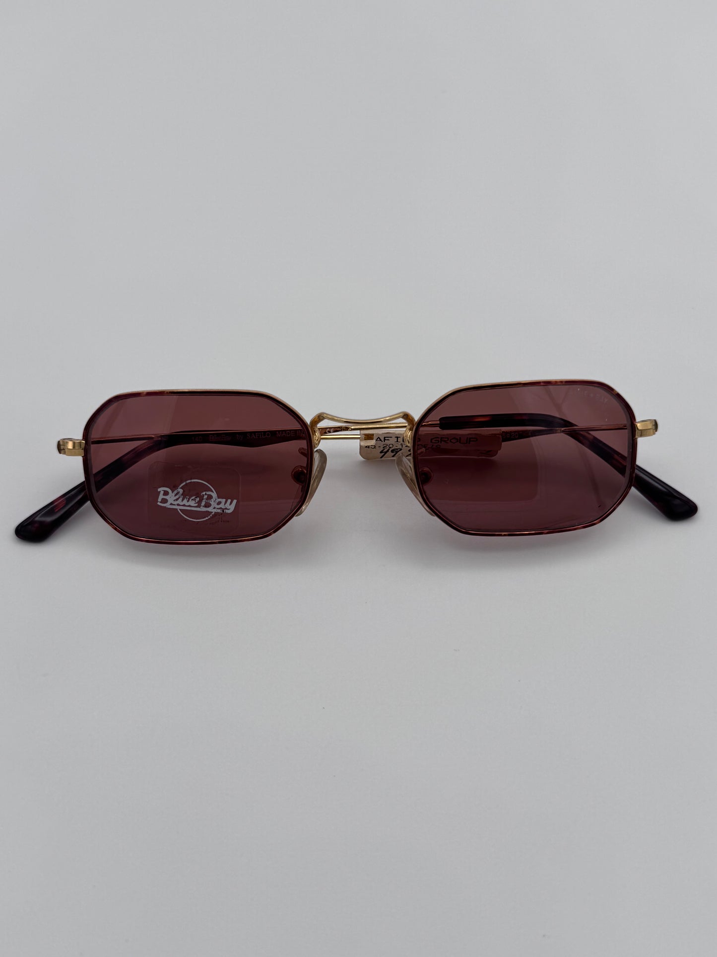 Blue Bay By Sifilo 90’s Gold Wire Tortoise Made in Italy Vintage Sunglasses NOS Cayo Grande/S Goldlighthvn