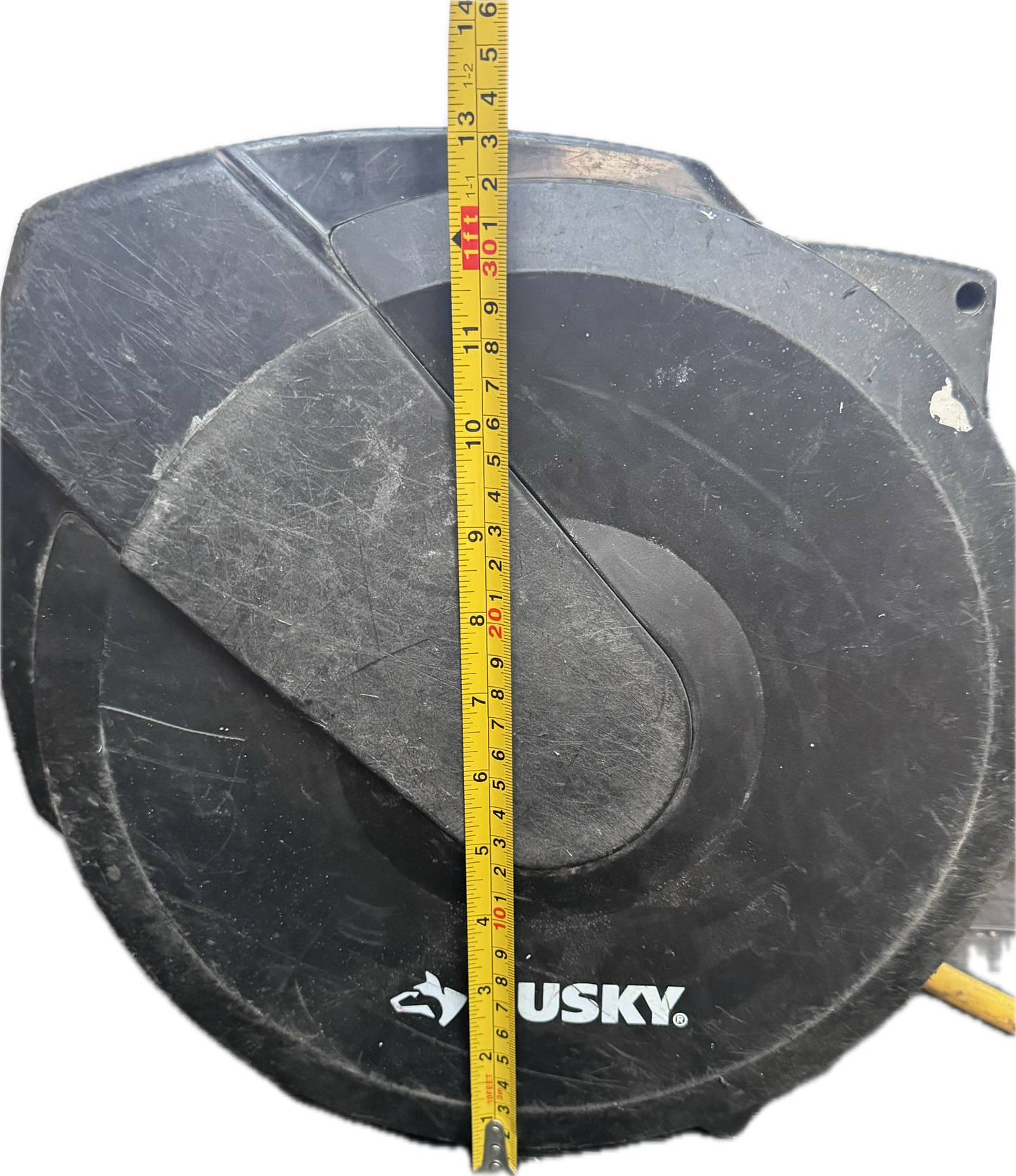 Husky 3/8 in. x 50 ft. Self Retracting Hybrid Air Hose With Enclosed Hose Reel Retractable