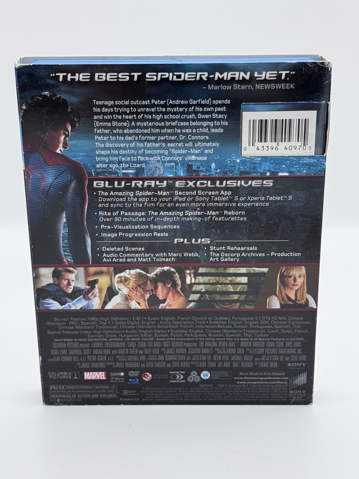 Blu-ray + DVD + Ultraviolet combo The Amazing Spider-Man 2012