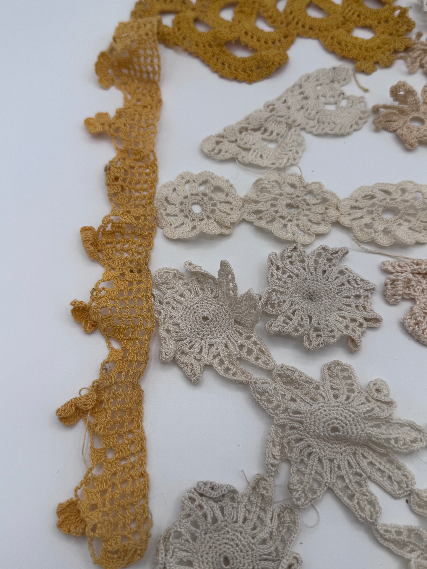 Set of Knitted Handmade Vintage Patches Sew-On Appliques