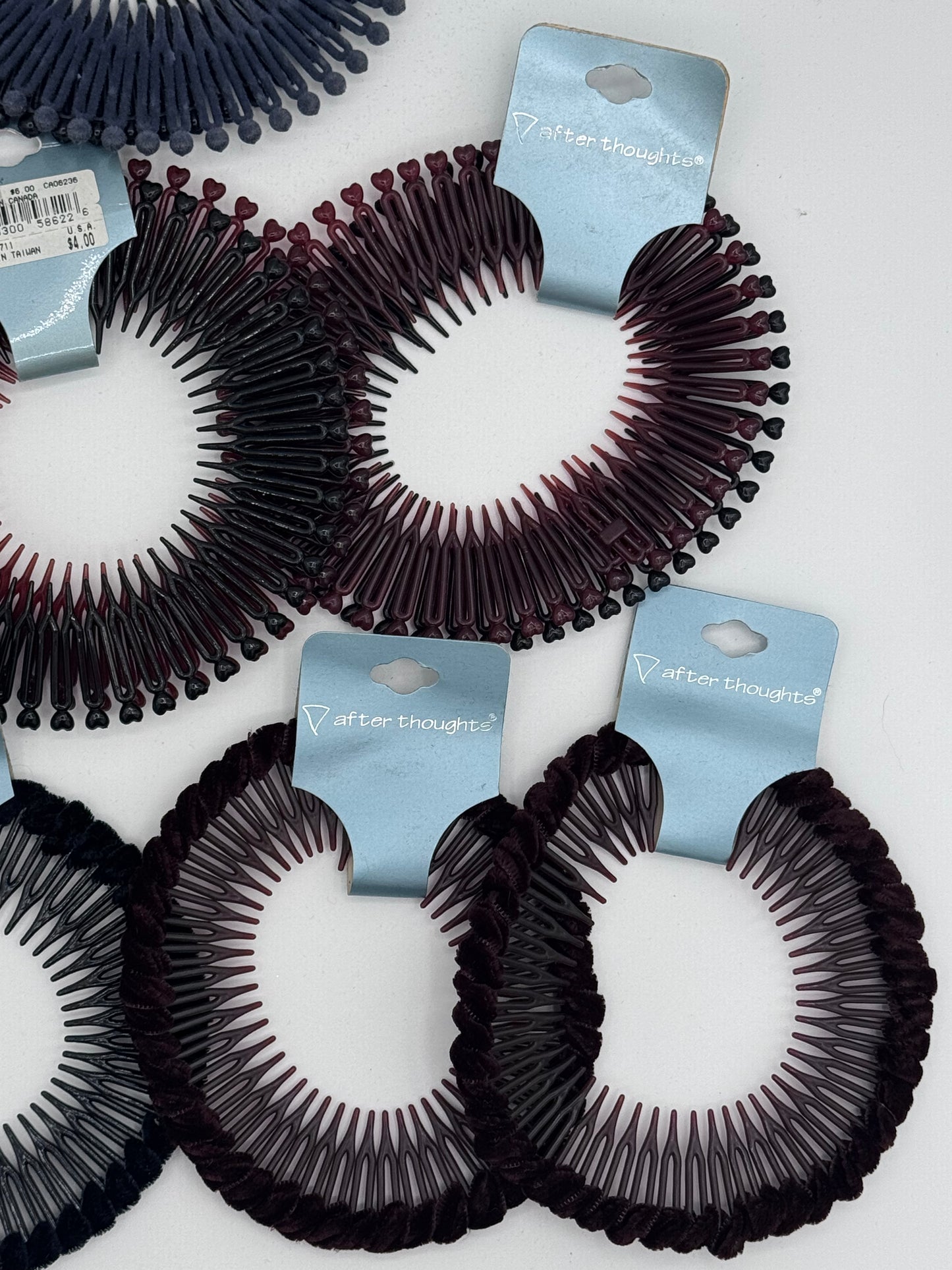 Mixed 90’s Retro Flexible Stretch Hair Combs Teeth Headband Lot of 17 Headbands