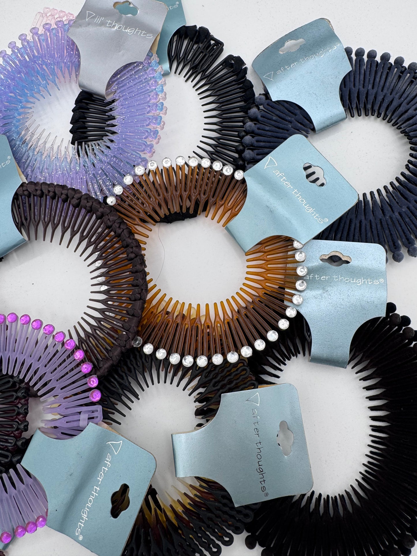 Mystery Mixed Lot of 14 90’s Retro Flexible Stretch Hair Combs Teeth Headband