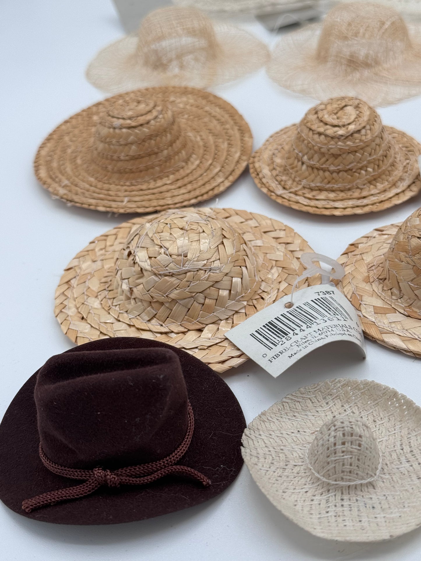 Set of 25+ Vintage Small and Tiny Doll Hats for Crafting