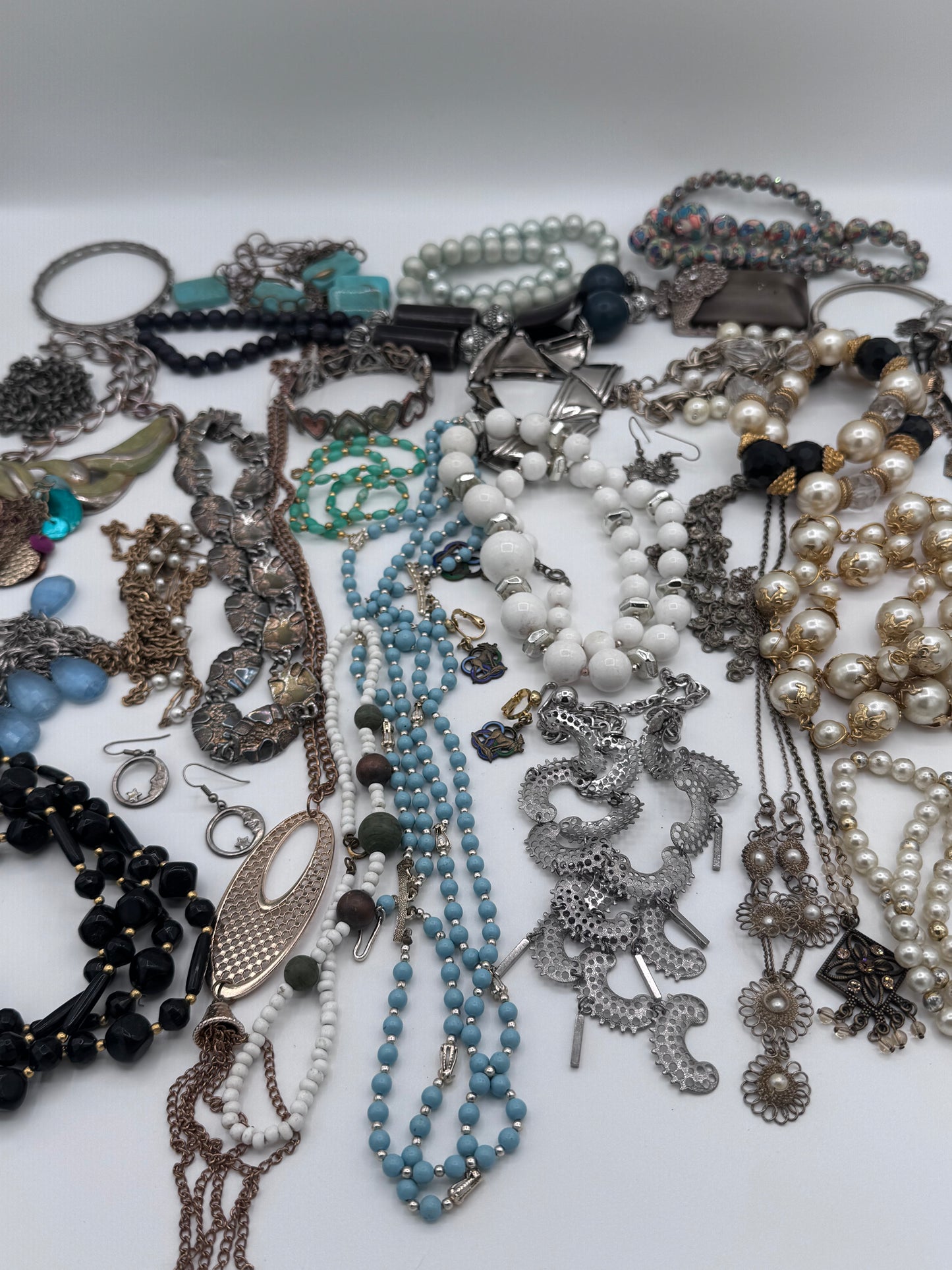 Mystery Mixed Jewelry Jar 8oz Plus MORE Vintage Bulky Items