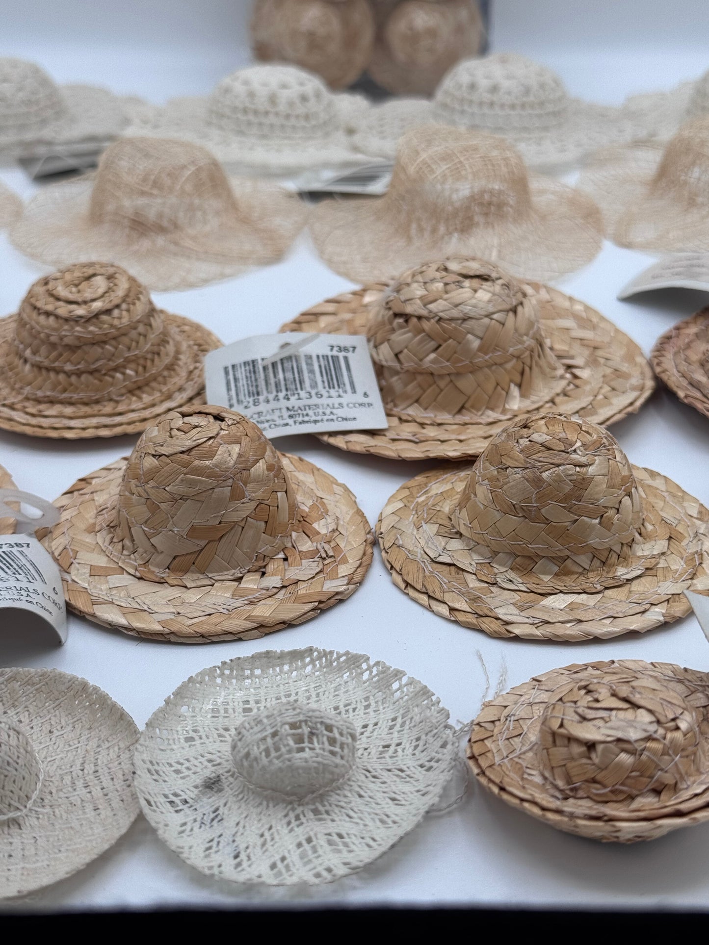 Set of 25+ Vintage Small and Tiny Doll Hats for Crafting