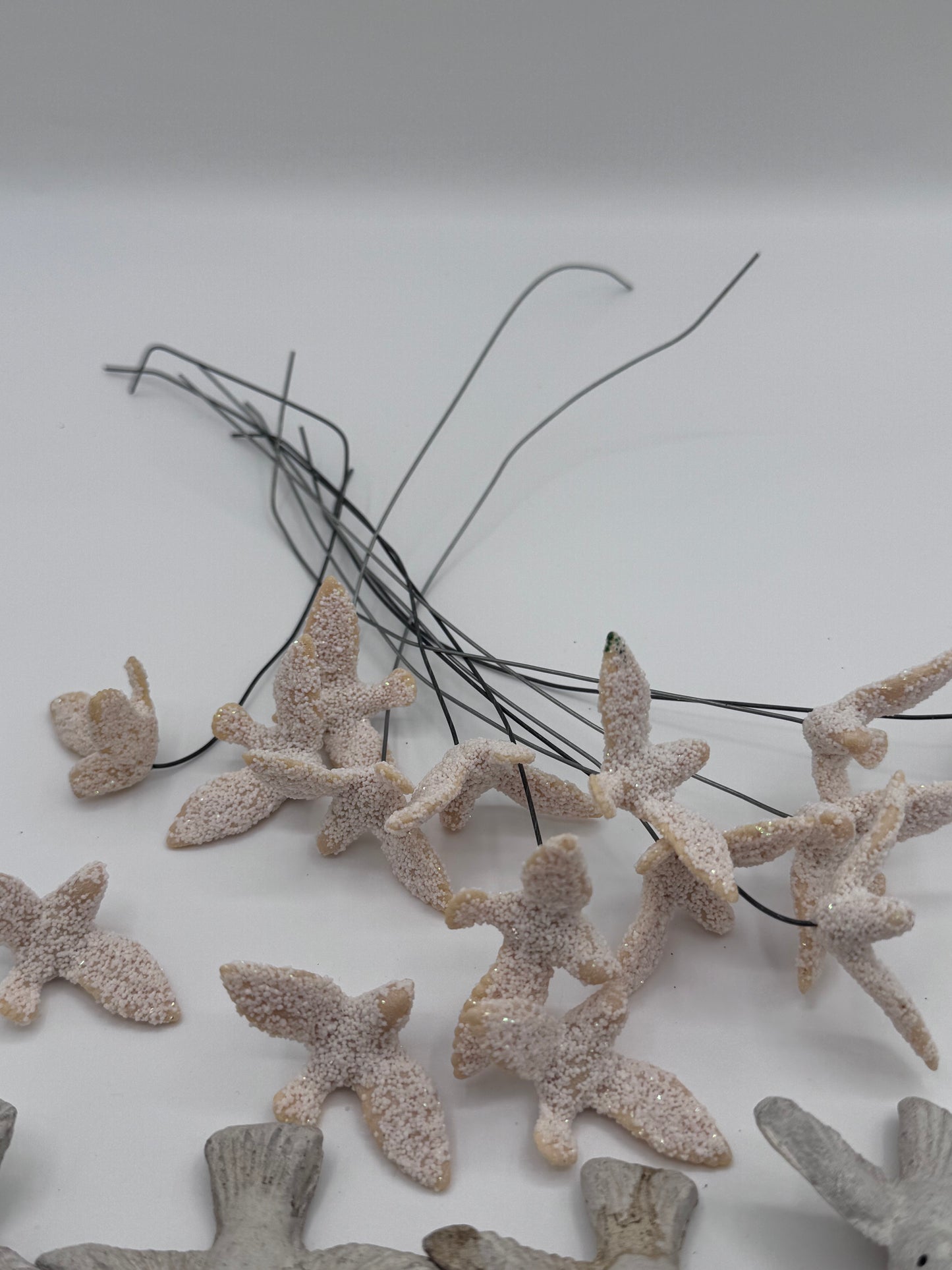Set of 28 Small Ceramic Seagull and Sparkle Generic Birds For Crafts