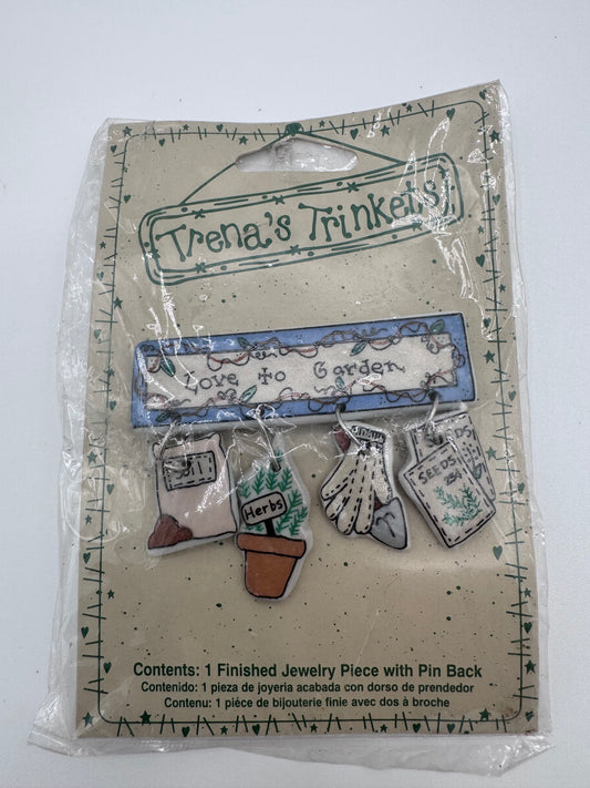 Trena’s Trinkets Love To Garden Vintage 1997 Pin Brooch