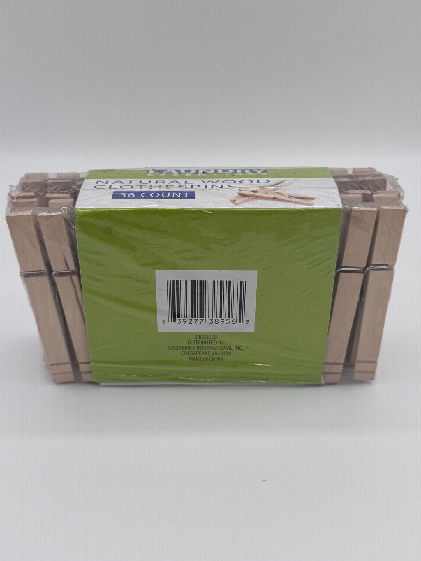 Set of 36 Clothespins Natural Wood Laundry Essentials