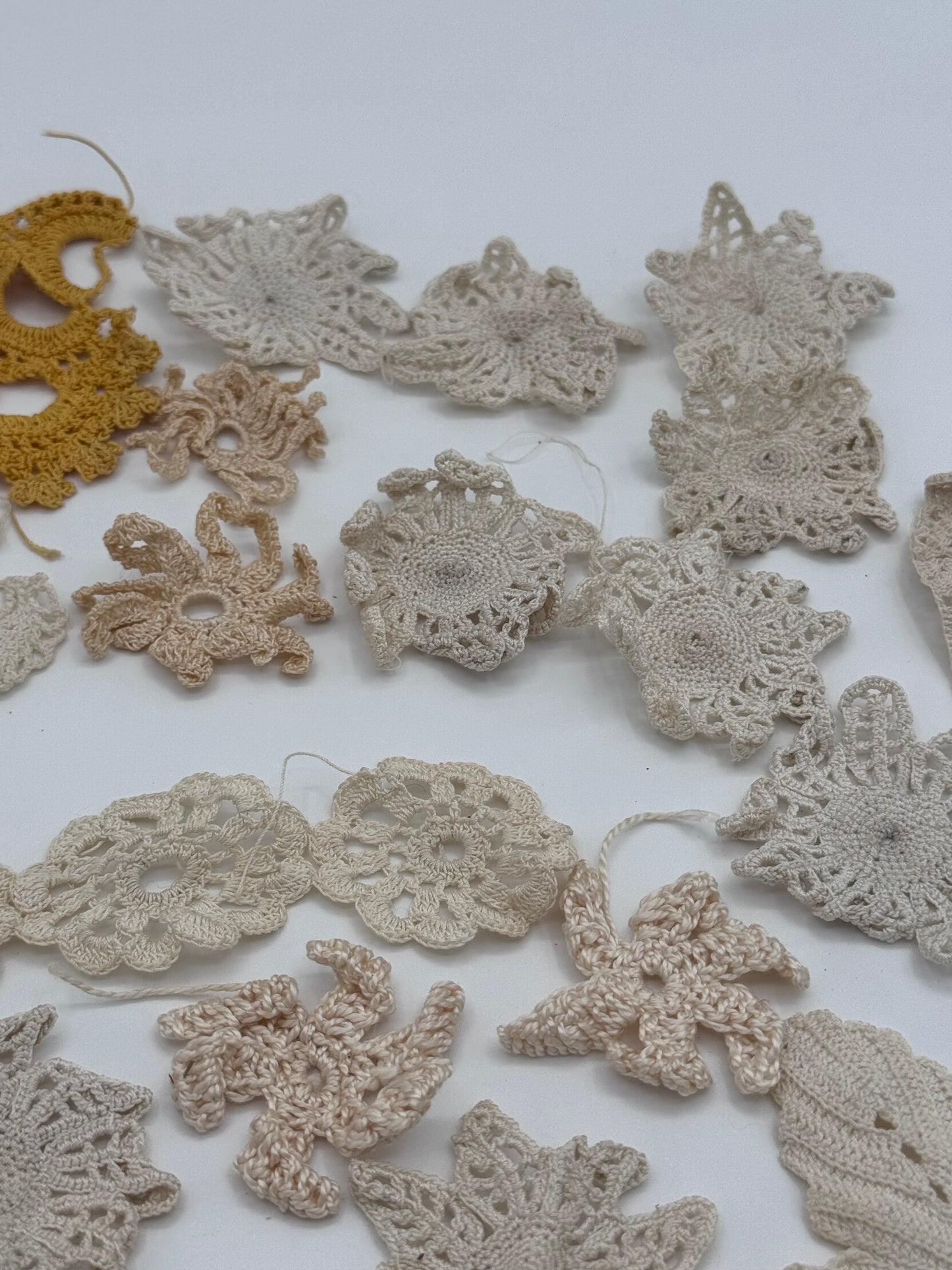 Set of Knitted Handmade Vintage Patches Sew-On Appliques