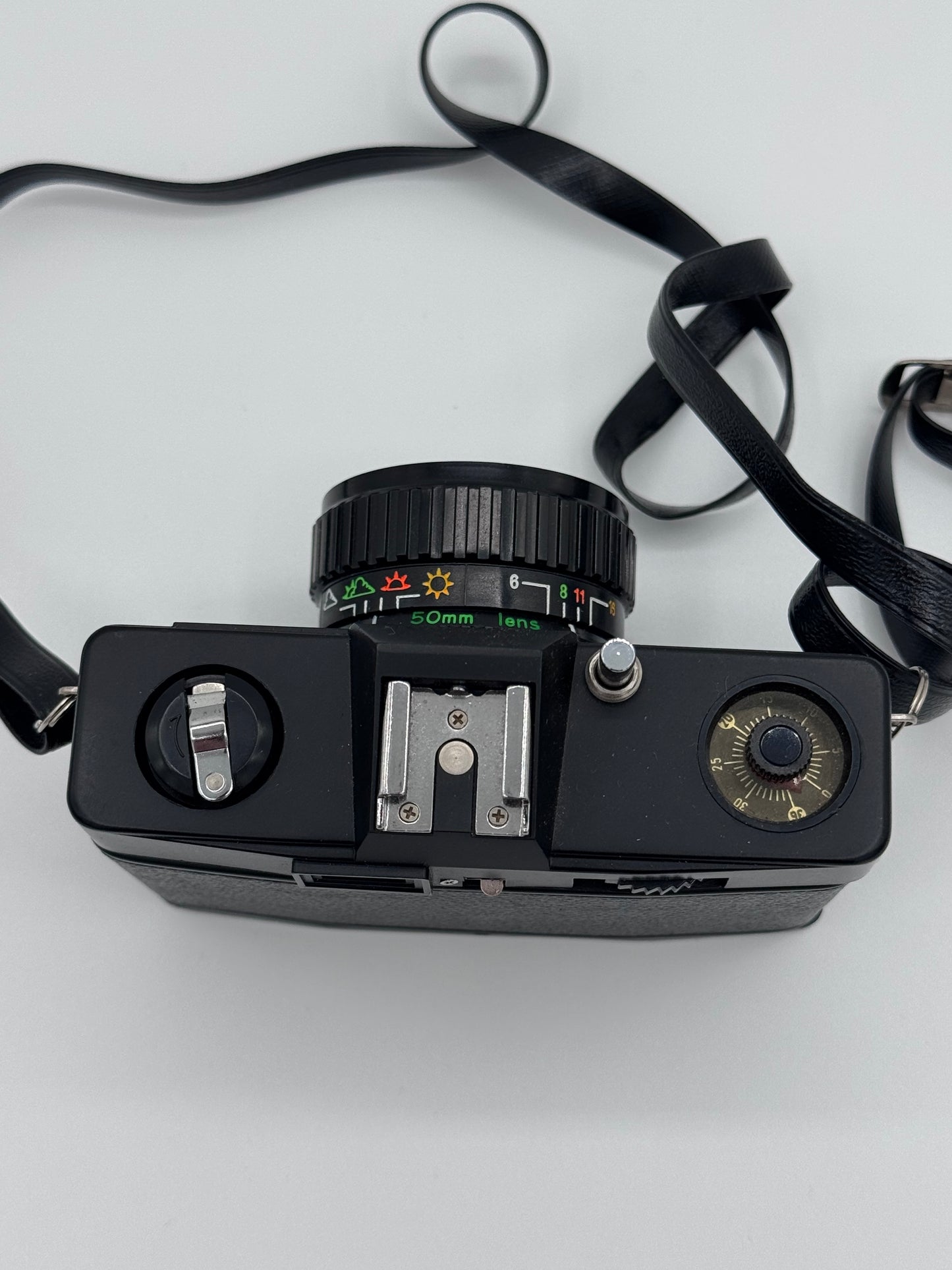 Maxim MF-IX 35mm Film Vintage Black Camera with Case, Strap and Lens Cover
