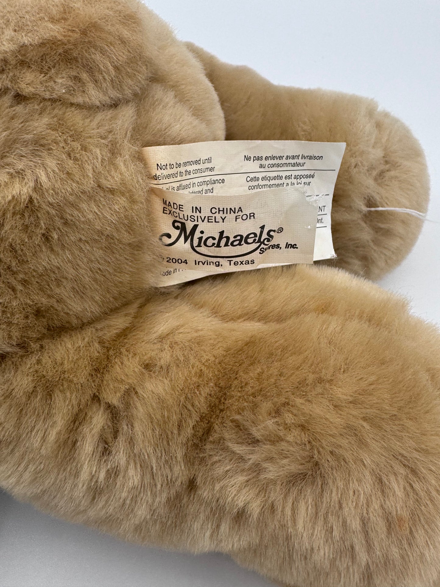 Brown Happy Birthday Teddy Bear Red Bow Aqua Sweater 2004 Michaels