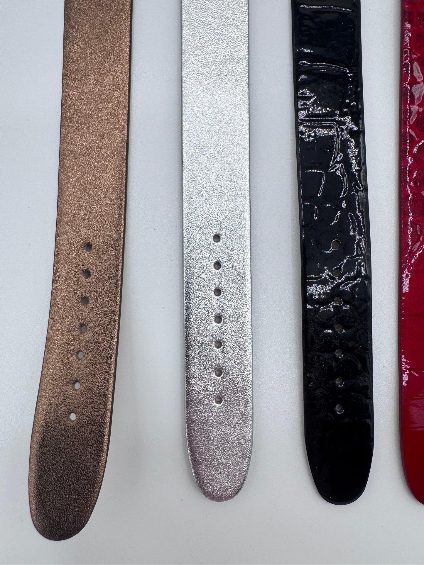 Genuine Leather Watch Bands Set of 6 Different Colors