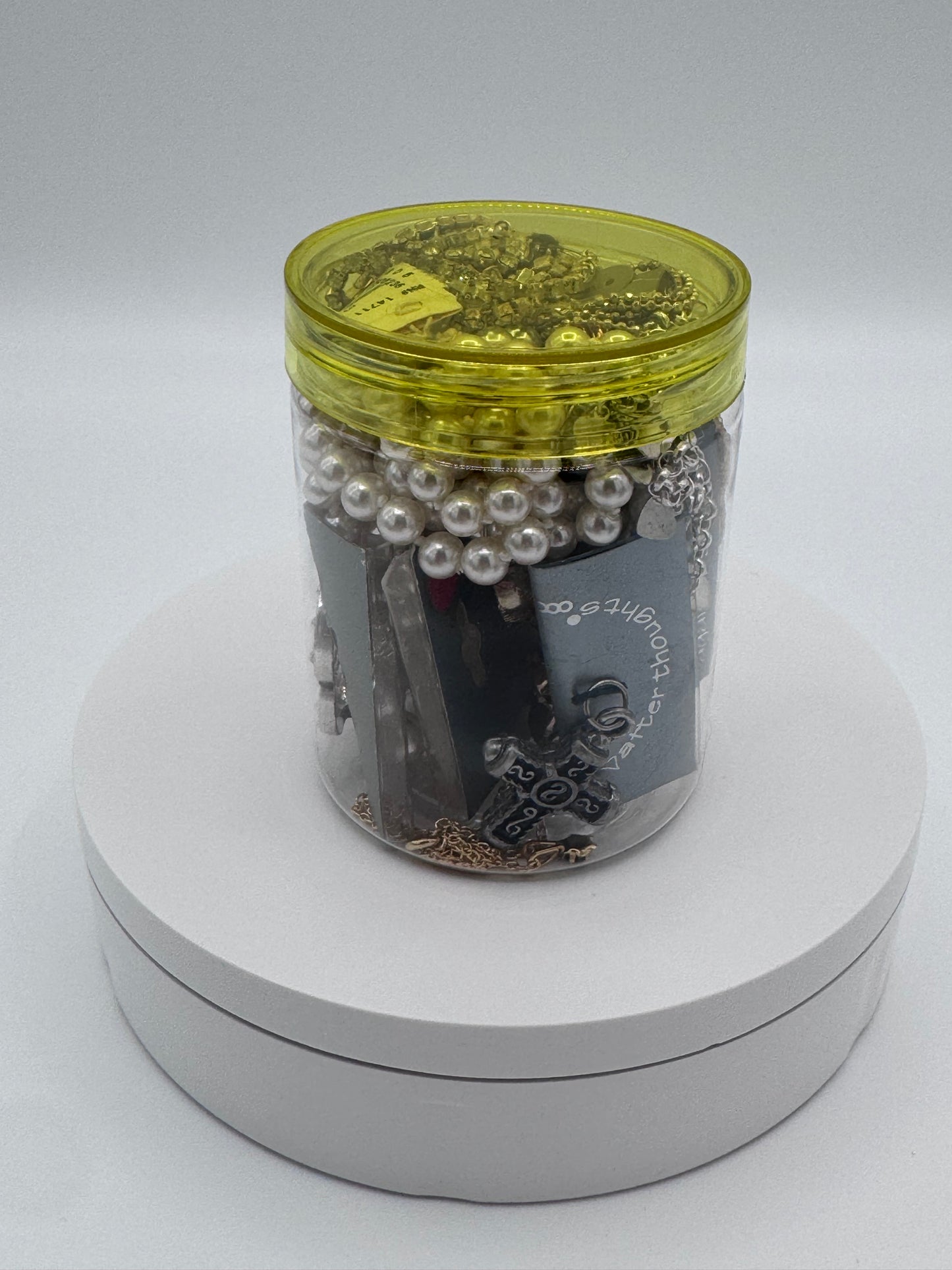 Mystery Mixed Jewelry Jar 8oz Vintage After Thoughts Brand and Never Worn