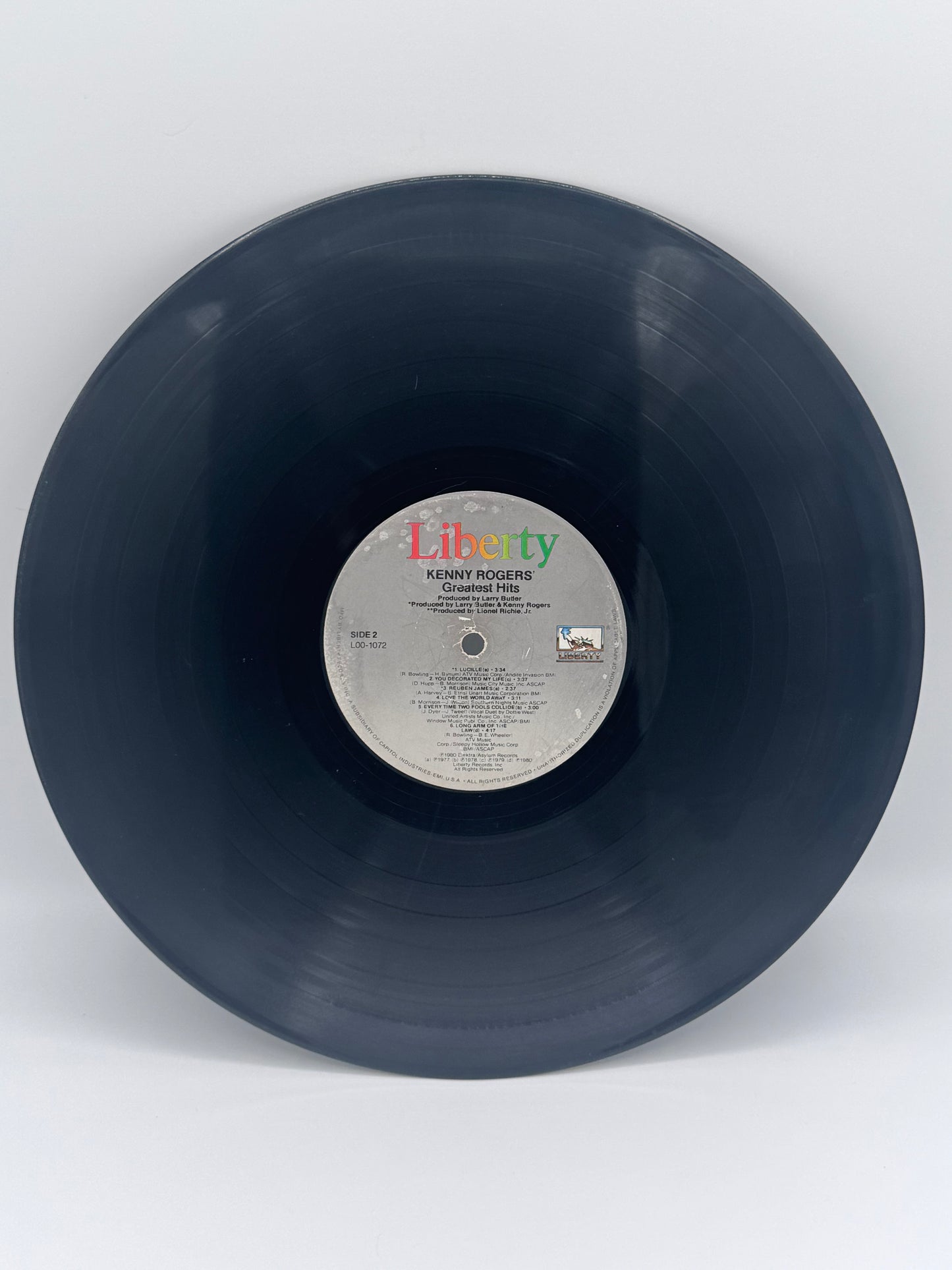 Kenny Rogers Greatest Hits 1980 Vintage Vinyl Record