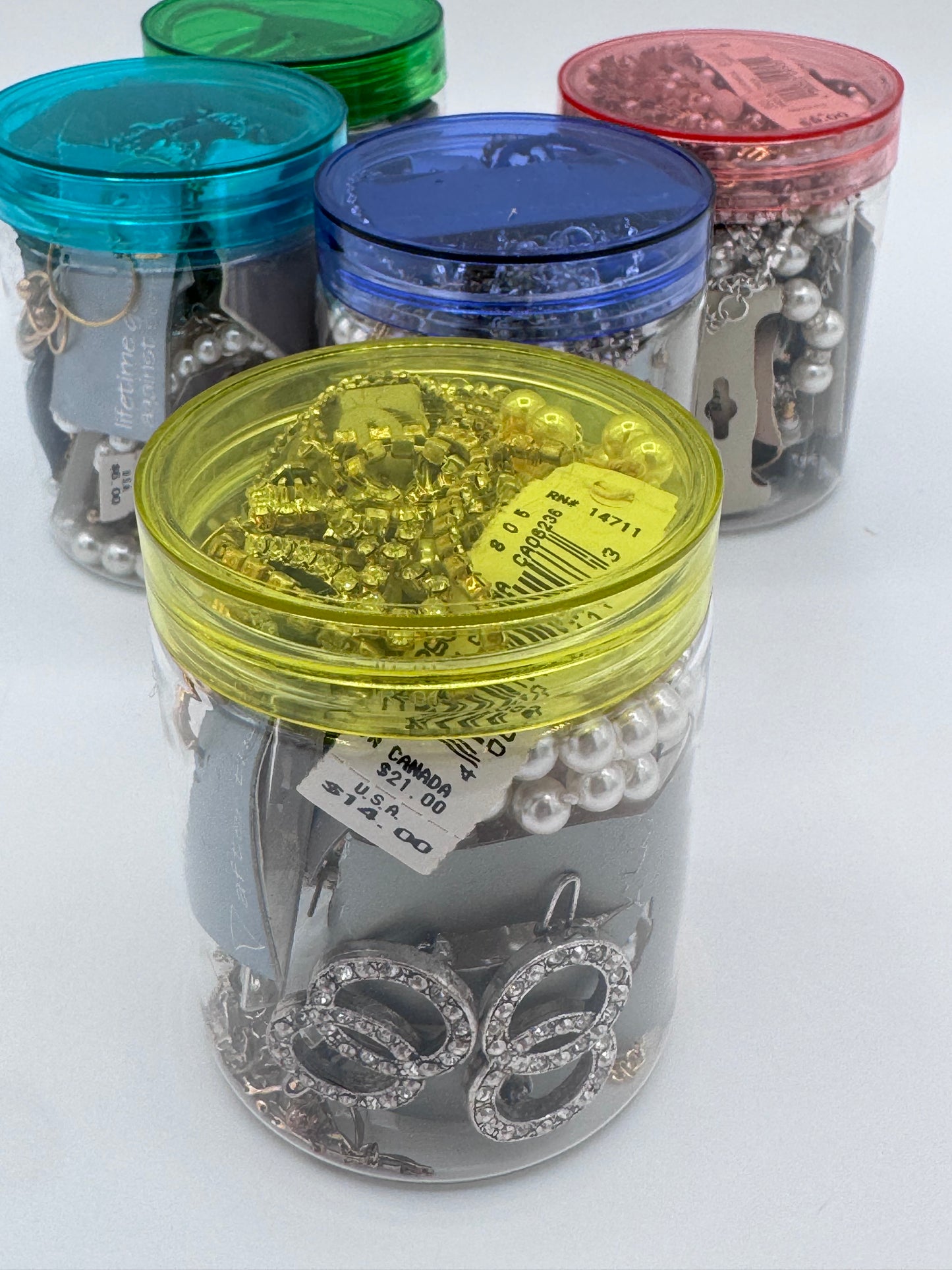 Mystery Mixed Jewelry Jar 8oz Vintage After Thoughts Brand and Never Worn