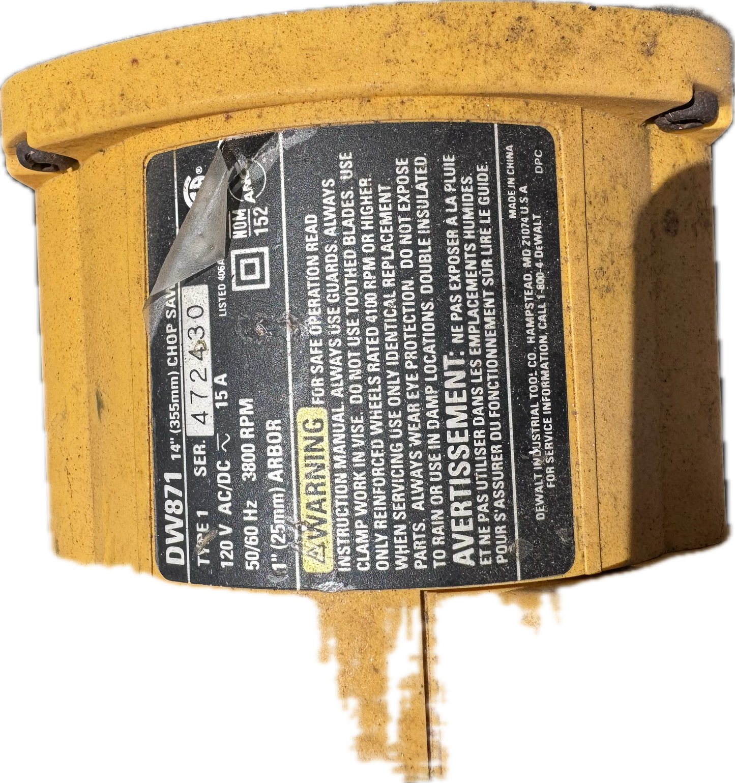 DEWALT DW871 14-inch Chop Saw
