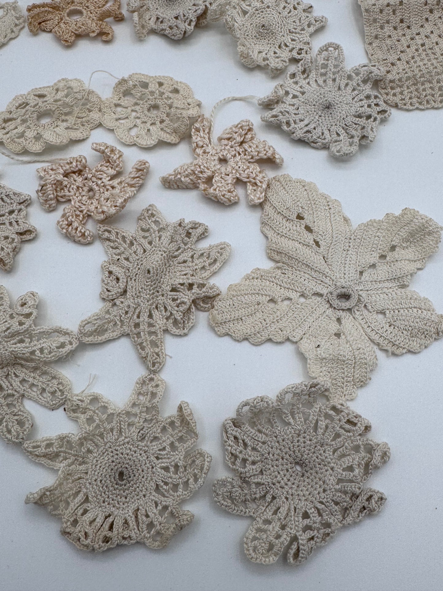 Set of Knitted Handmade Vintage Patches Sew-On Appliques