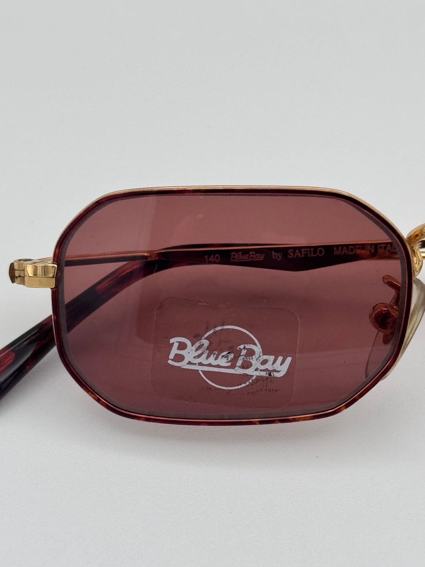 Blue Bay By Sifilo 90’s Gold Wire Tortoise Made in Italy Vintage Sunglasses NOS Cayo Grande/S Goldlighthvn
