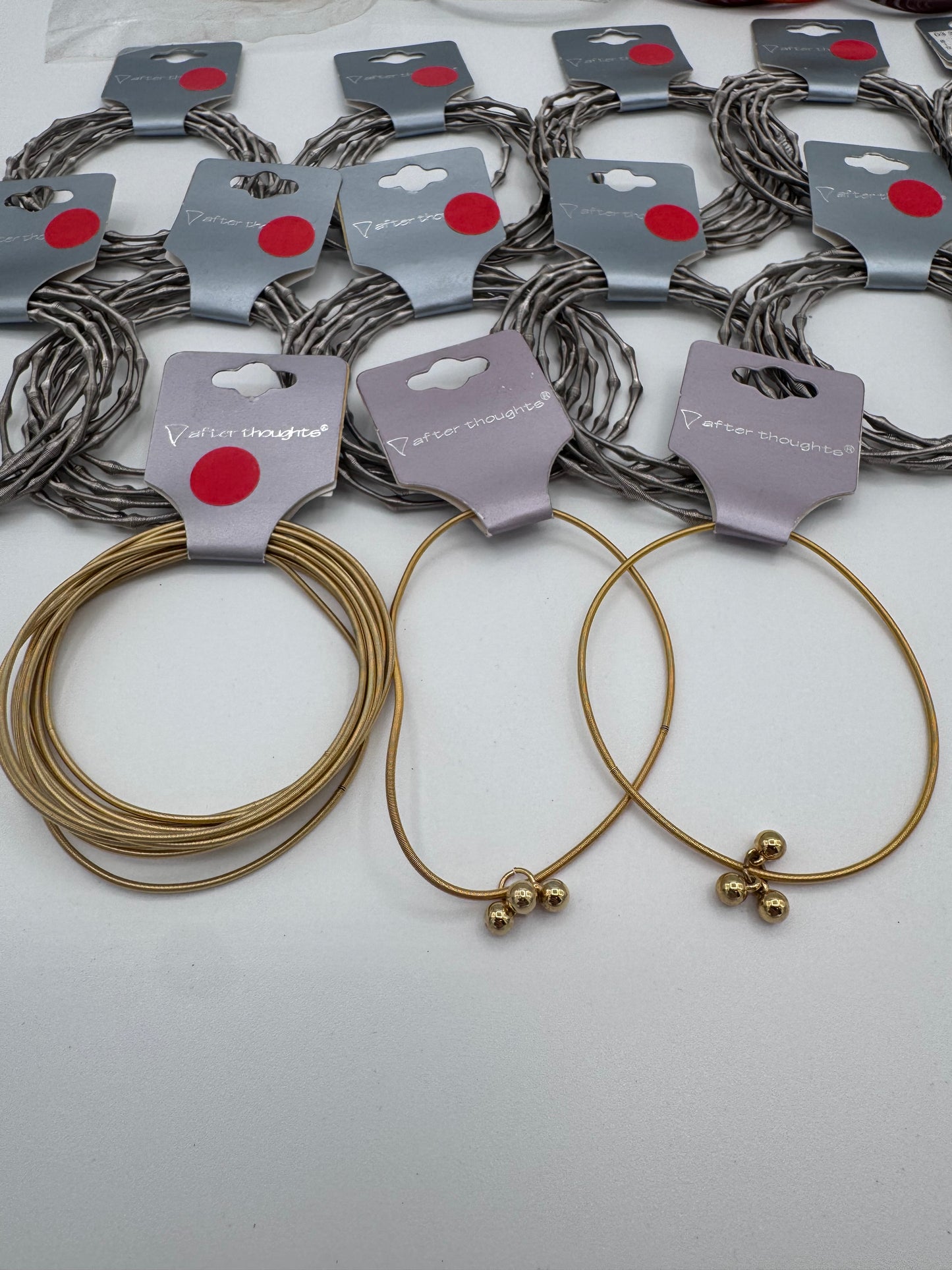 Set of 18 Bracelet Stretchy Costume Jewelry Vintage After Thoughts