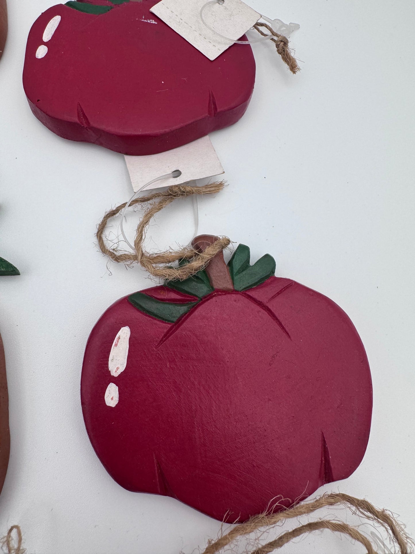 Wood Mini Fruit 8 Pieces Pineapples, Apples, Grapes, Pear Hanging Art
