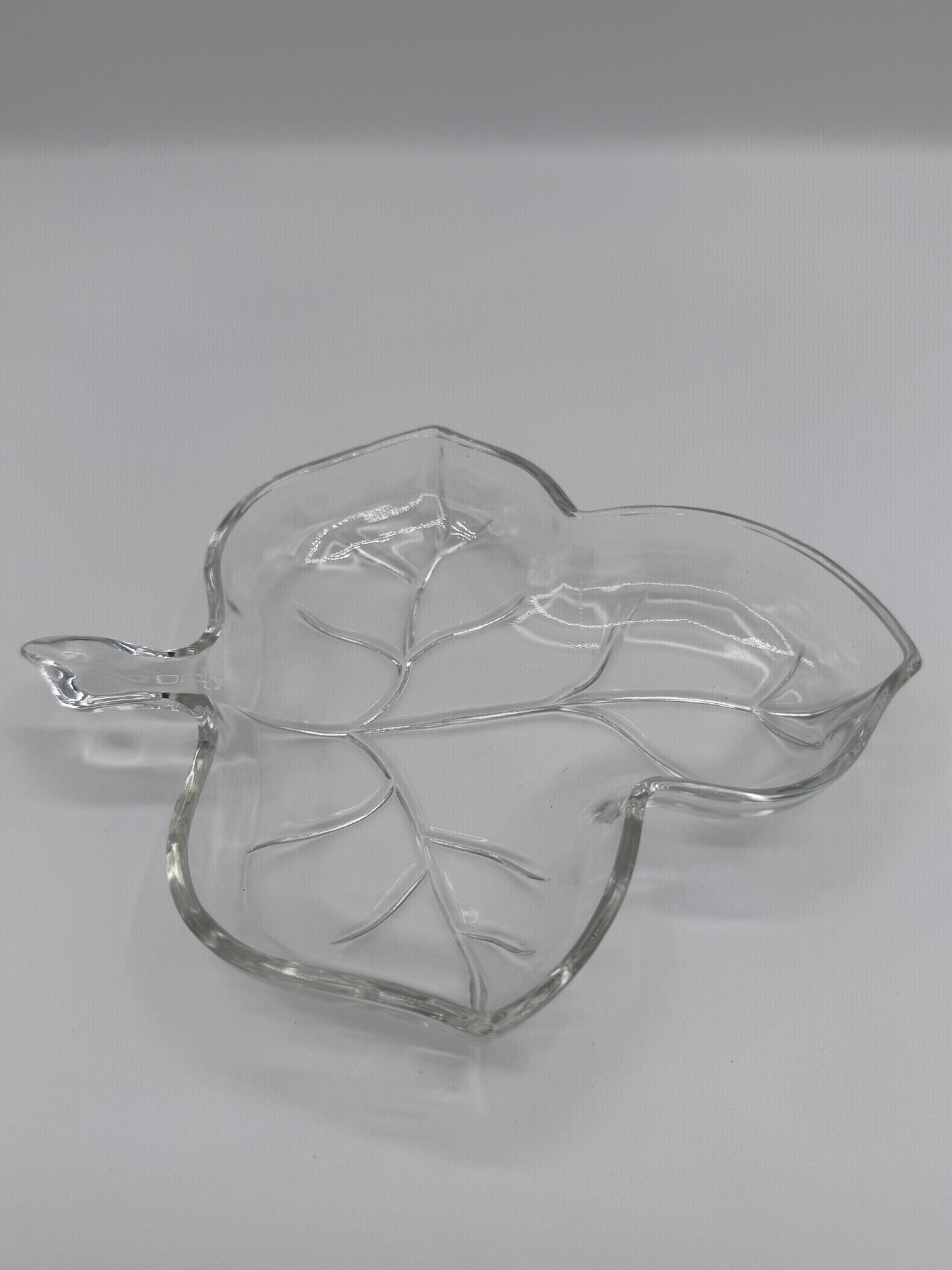 Maple Leaf Hazel Atlas Glass Candy Vintage Candy Dish