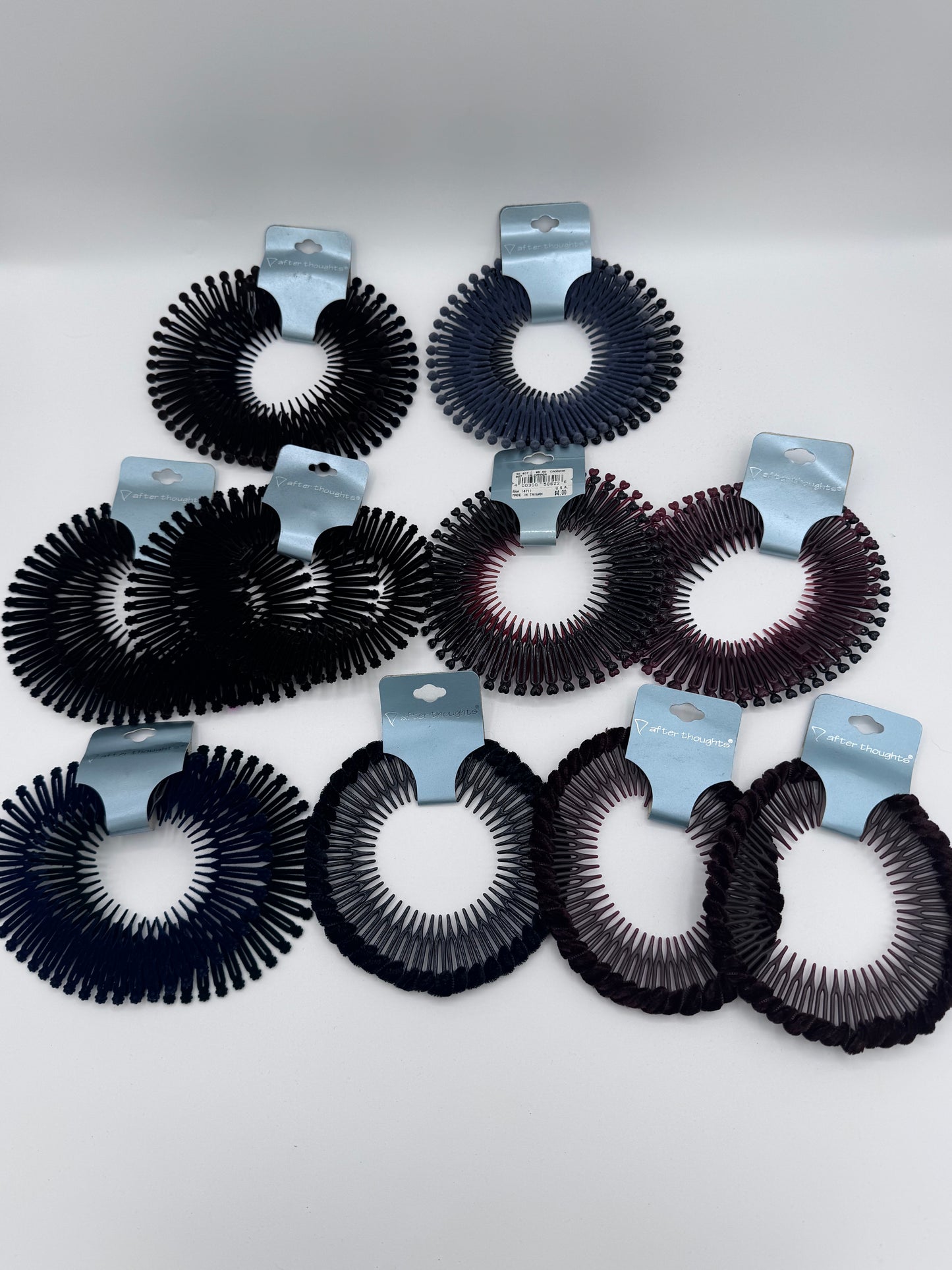 Mixed 90’s Retro Flexible Stretch Hair Combs Teeth Headband Lot of 17 Headbands