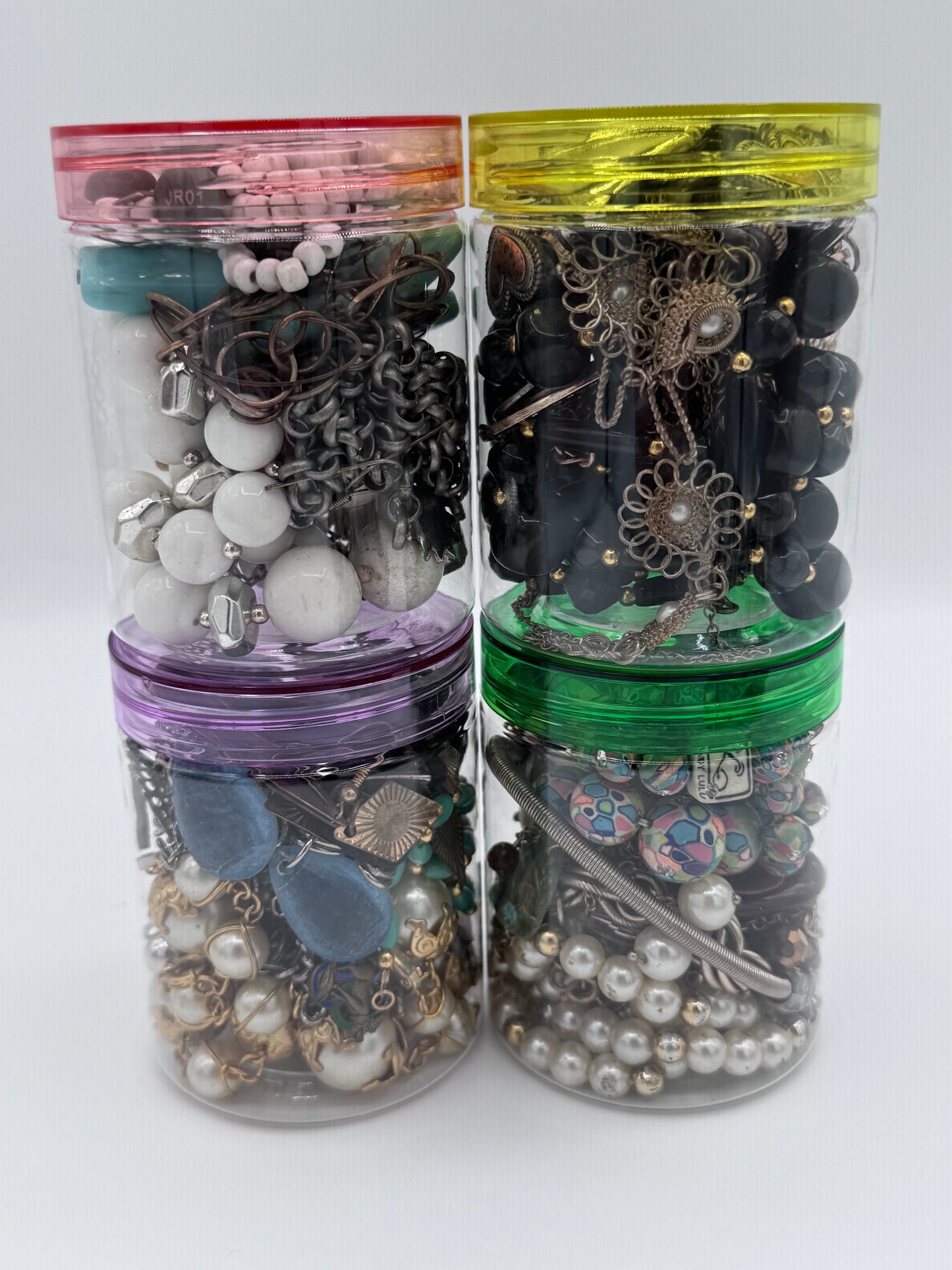 Mystery Mixed Jewelry Jar 8oz Plus MORE Vintage Bulky Items