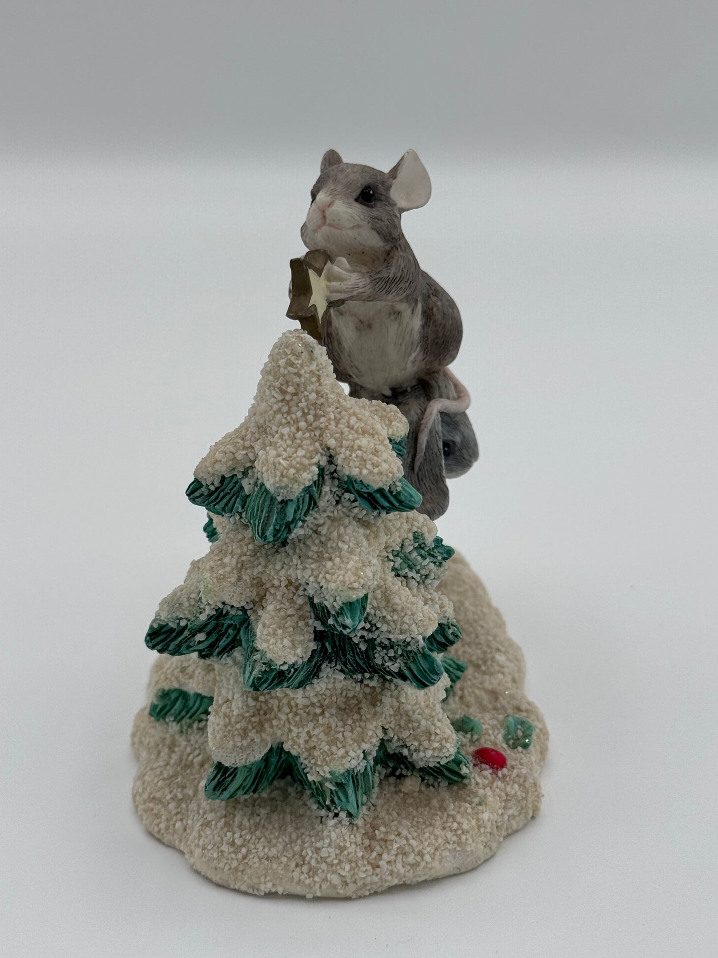 Charming Tails Teamwork Helps Mackenzie and Binkey Christmas Tree Star Vintage Christmas Figurine