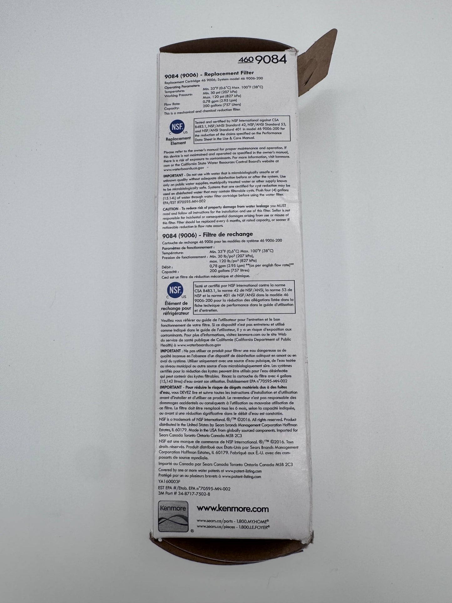 Kenmore 9084 Refrigerator Water Filter