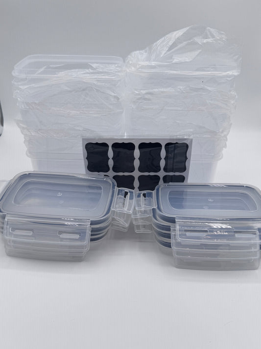 Tupperware Set of 8 with Snap Lids