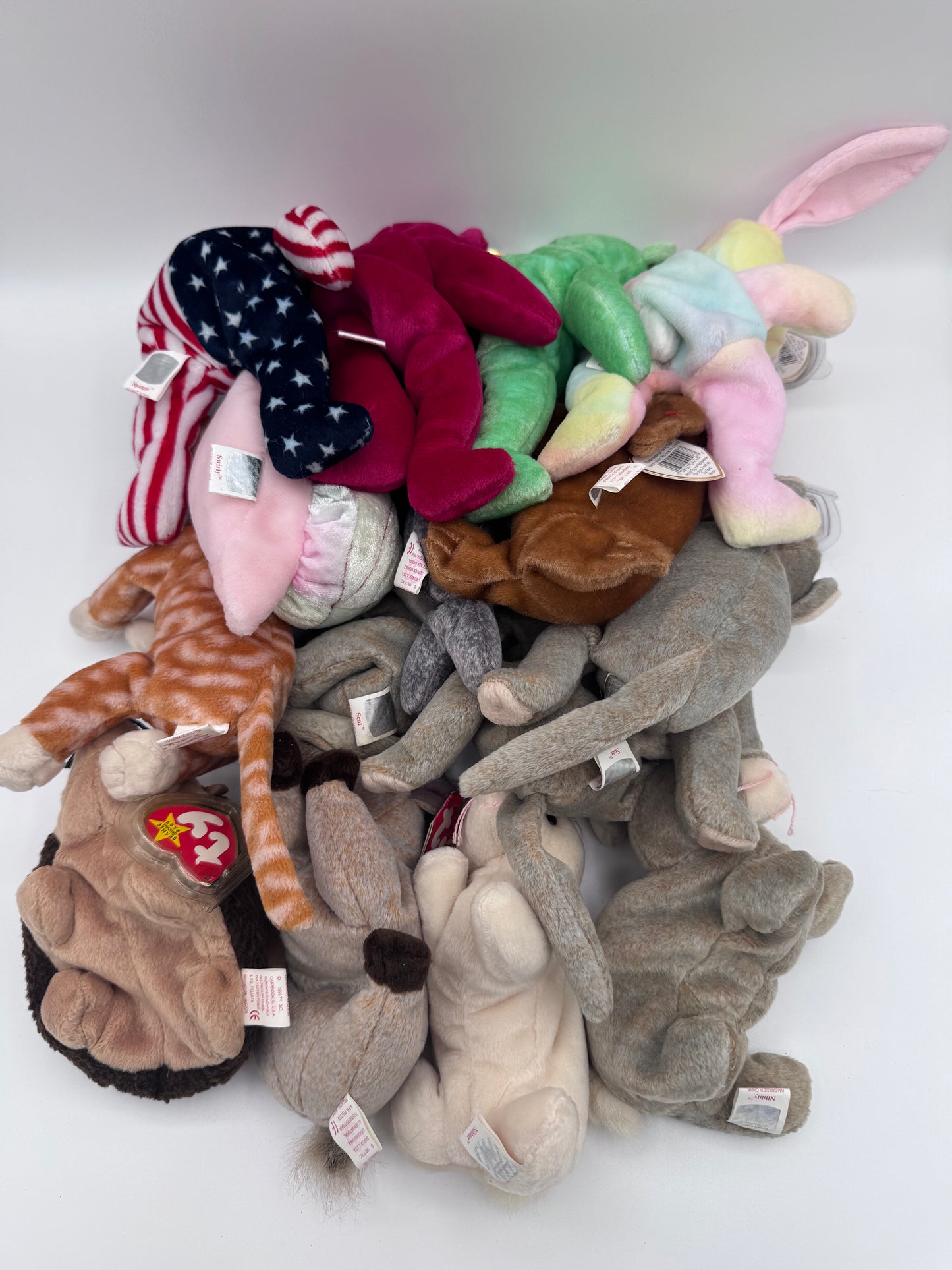 Beanie Babies TY-Hang Tag 5th Gen & Tush Tag 7th Gen Set of 15 babies