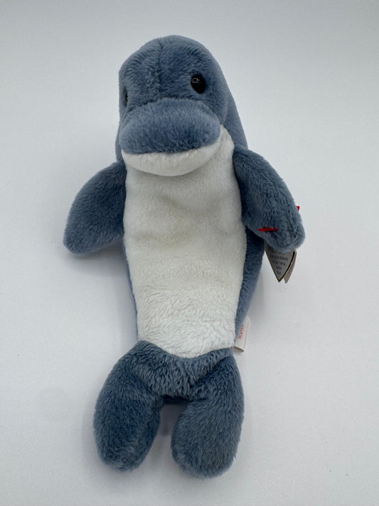 Beanie Baby Echo Error Mislabled Waves on Hang Tag 4 and Tush Tag 3