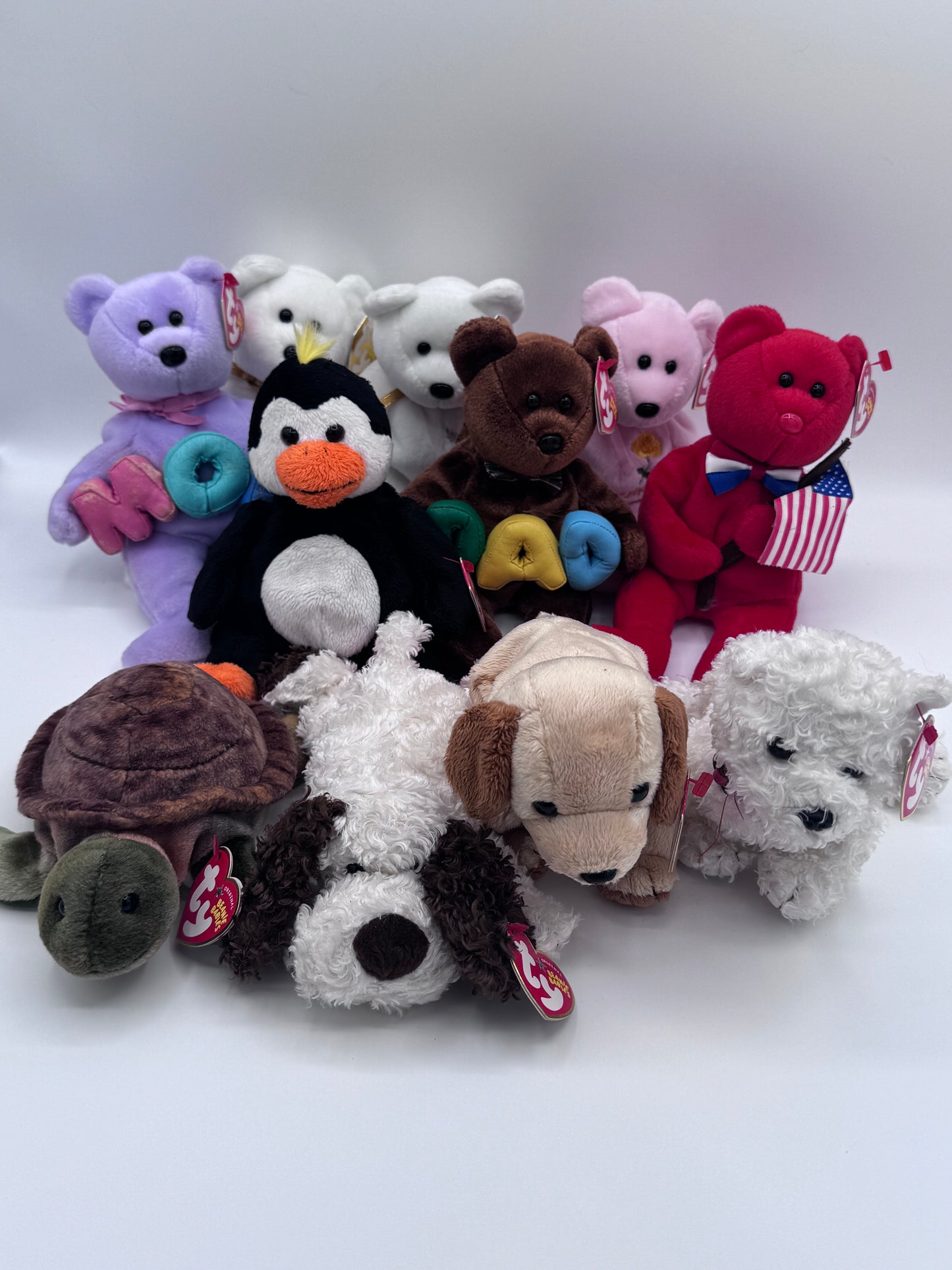 Beanie Babies TY - Hang Tag 13th Gen & Tush Tag 13th Gen Set of 11 Babies