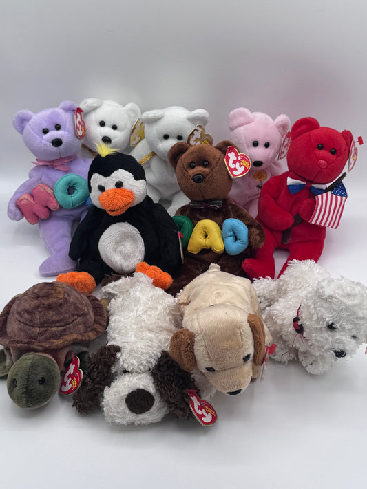 Beanie Babies TY - Hang Tag 13th Gen & Tush Tag 13th Gen Set of 11 Babies