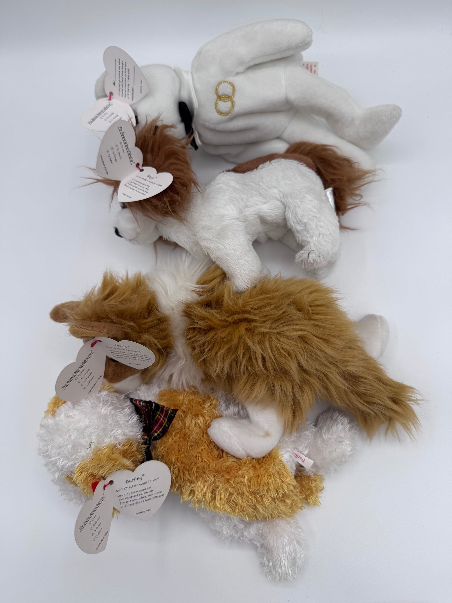 Beanie Babies TY -Hang Tag 8th Gen & Tush Tag 10th Gen Set of 4 Babies