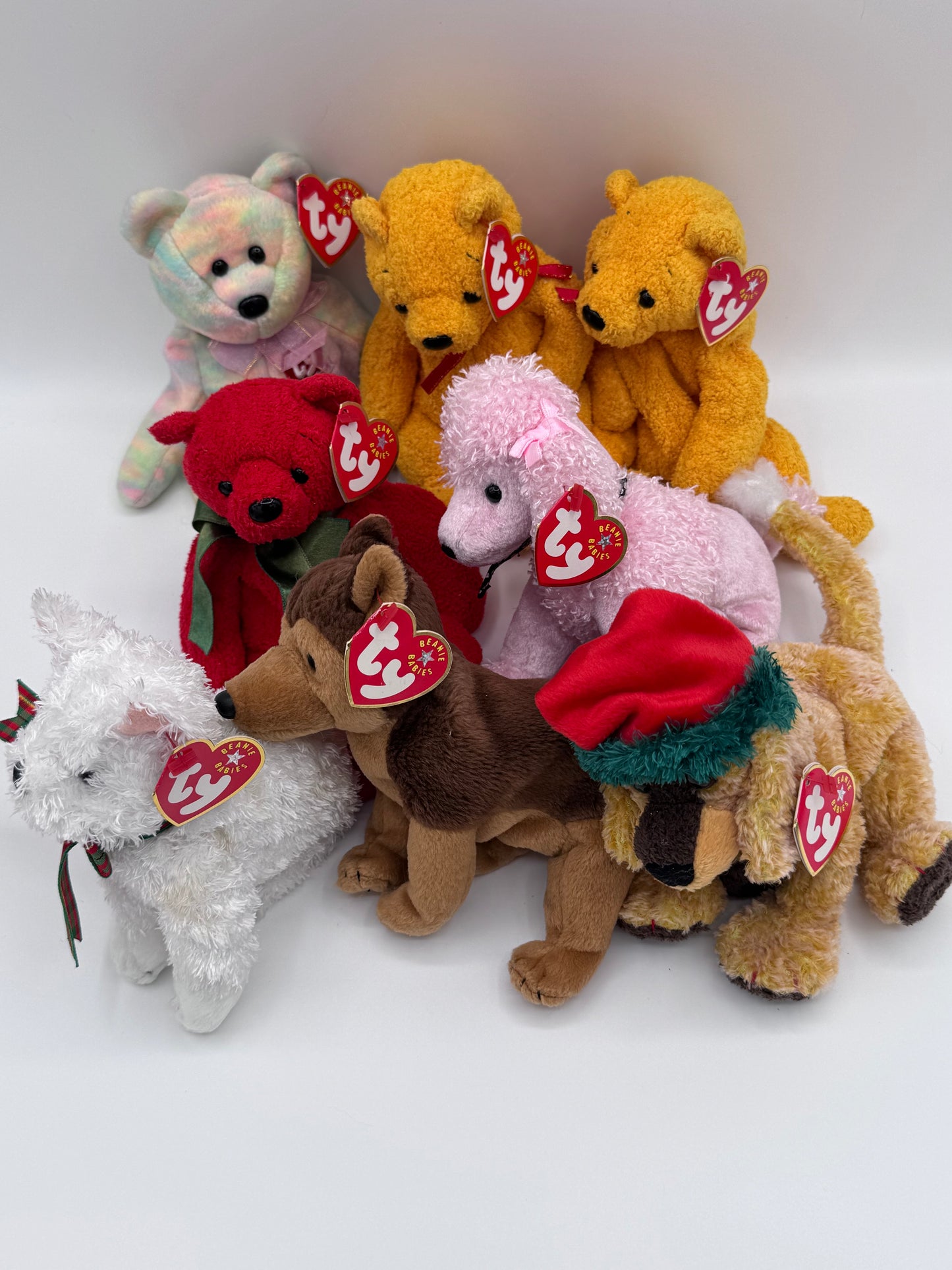 Beanie Babies TY -Hang Tag 9th Gen & Tush Tag 10th Gen Set of 8 Babies