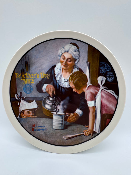 The Cooking Lesson 1982 Normal Rockwell Collector Plate