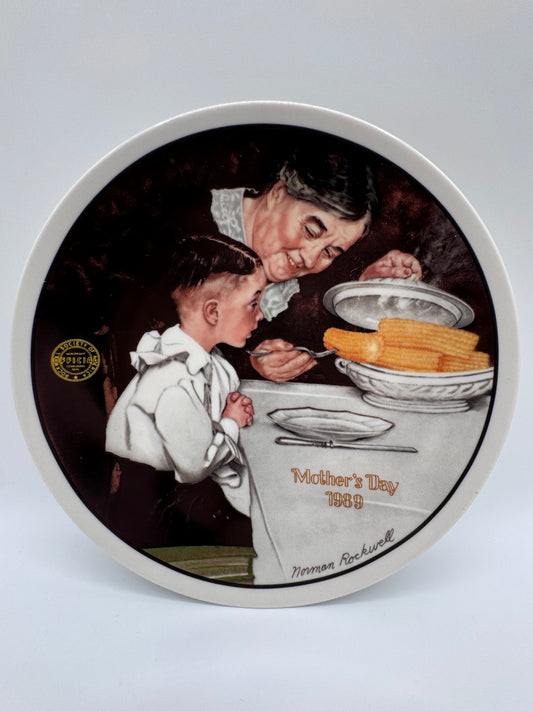 Sunday Dinner 1989 Norman Rockwell Collector Plate