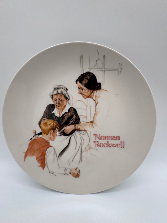 The Broken Window 1981 Norman Rockwell Collector Plate