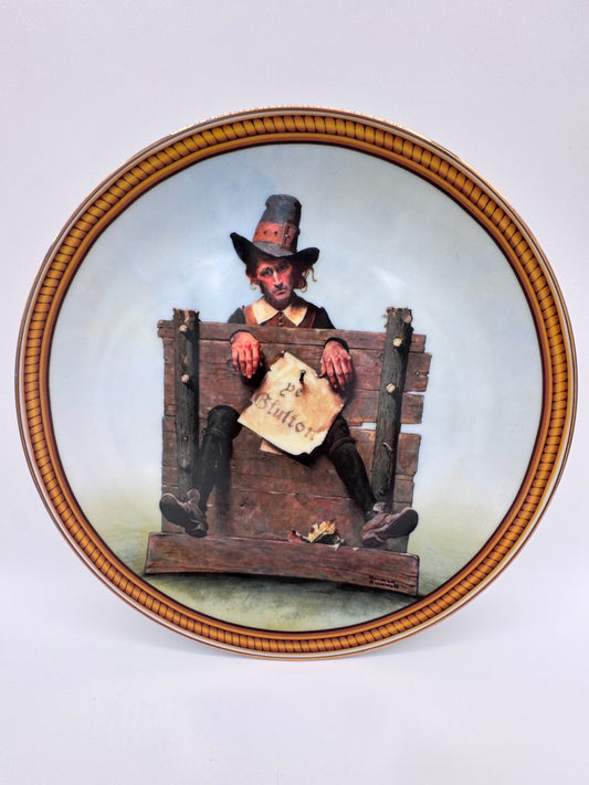 Ye Glutton 1988 Norman Rockwell Collector Plate