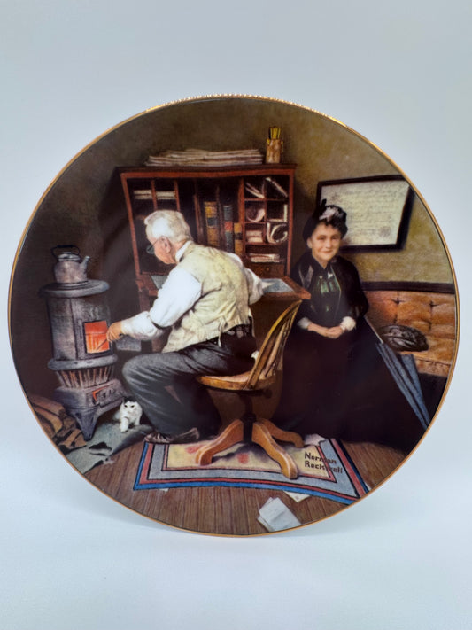 Keeping Company 1989 Norman Rockwell Collector Plate